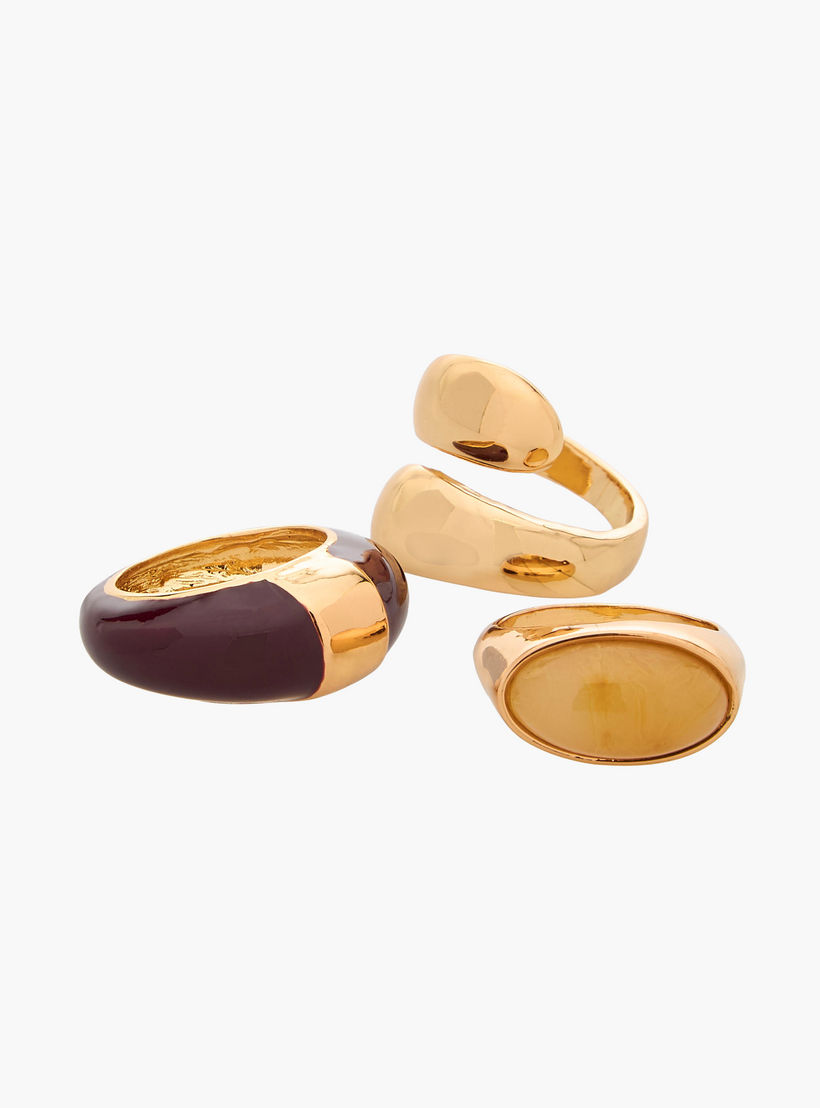 Set of 3 - Gold Tone Ring with Assorted Design-women-watchesandjewellery-jewellery-rings-image-3