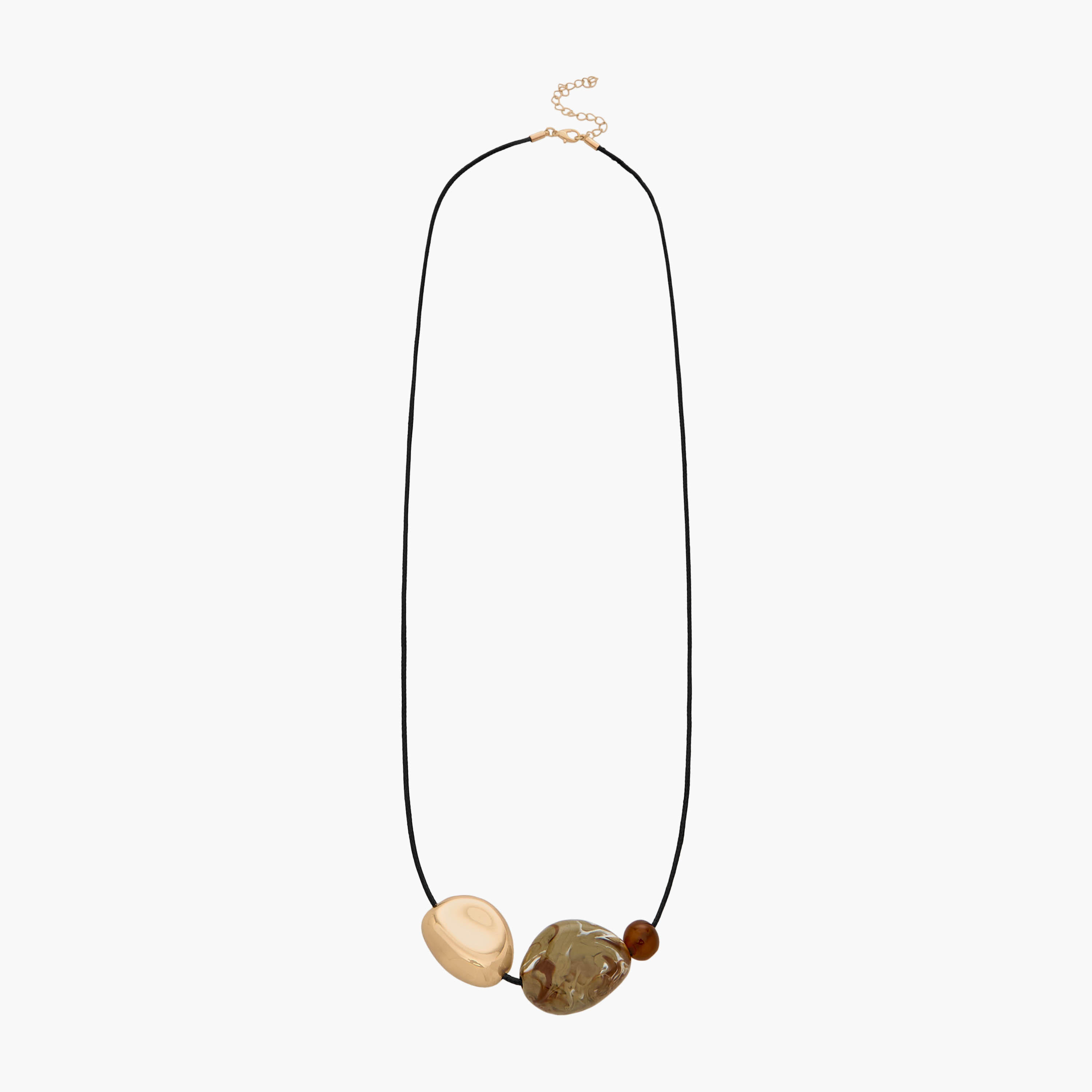 Corded Necklace with Resin Stone Pendant-women-watchesandjewellery-jewellery-necklacesandpendants-image-2