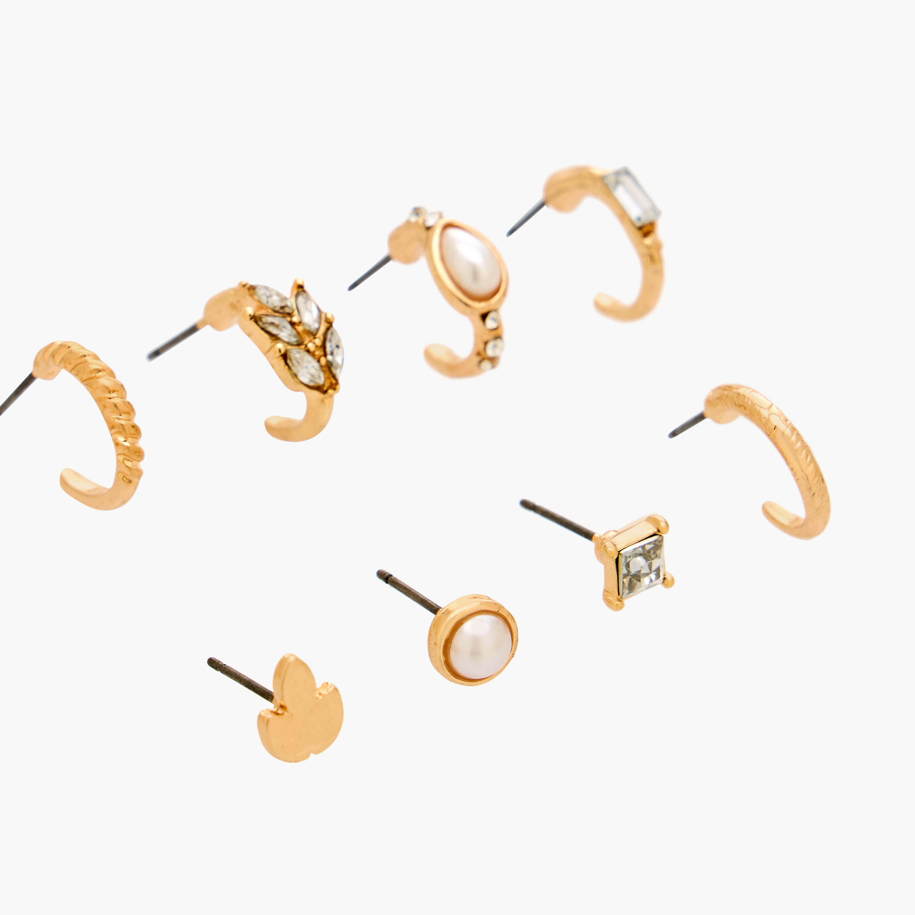 طقم حلقان ميتاليك بمكبس إغلاق خلفي 9 أزواج من جلو-women-watchesandjewellery-jewellery-earrings-image-3
