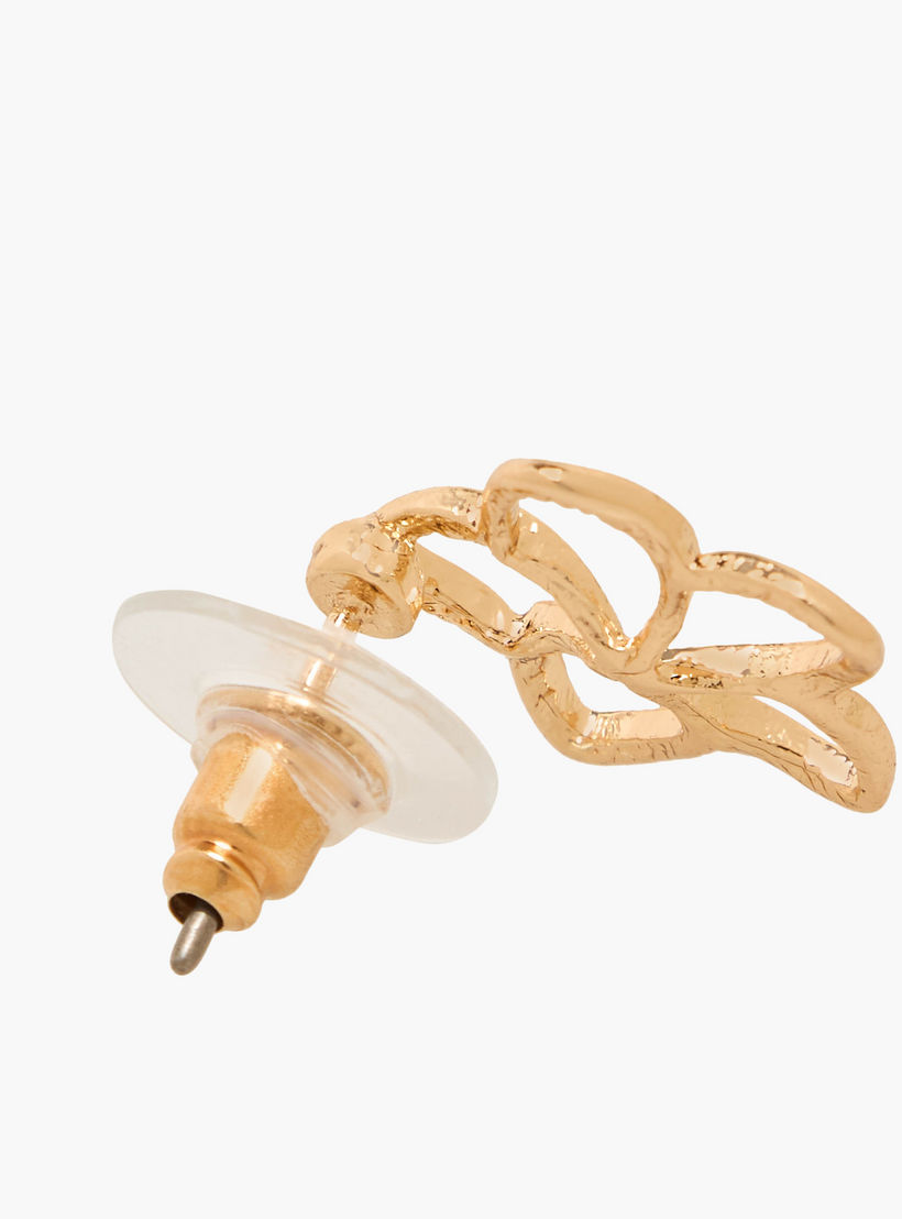 حلقان ستودز بشكل زهرة مع طلاء مينا وإغلاق دفع من جلو - طقم 3 أزواج-women-watchesandjewellery-jewellery-earrings-image-4