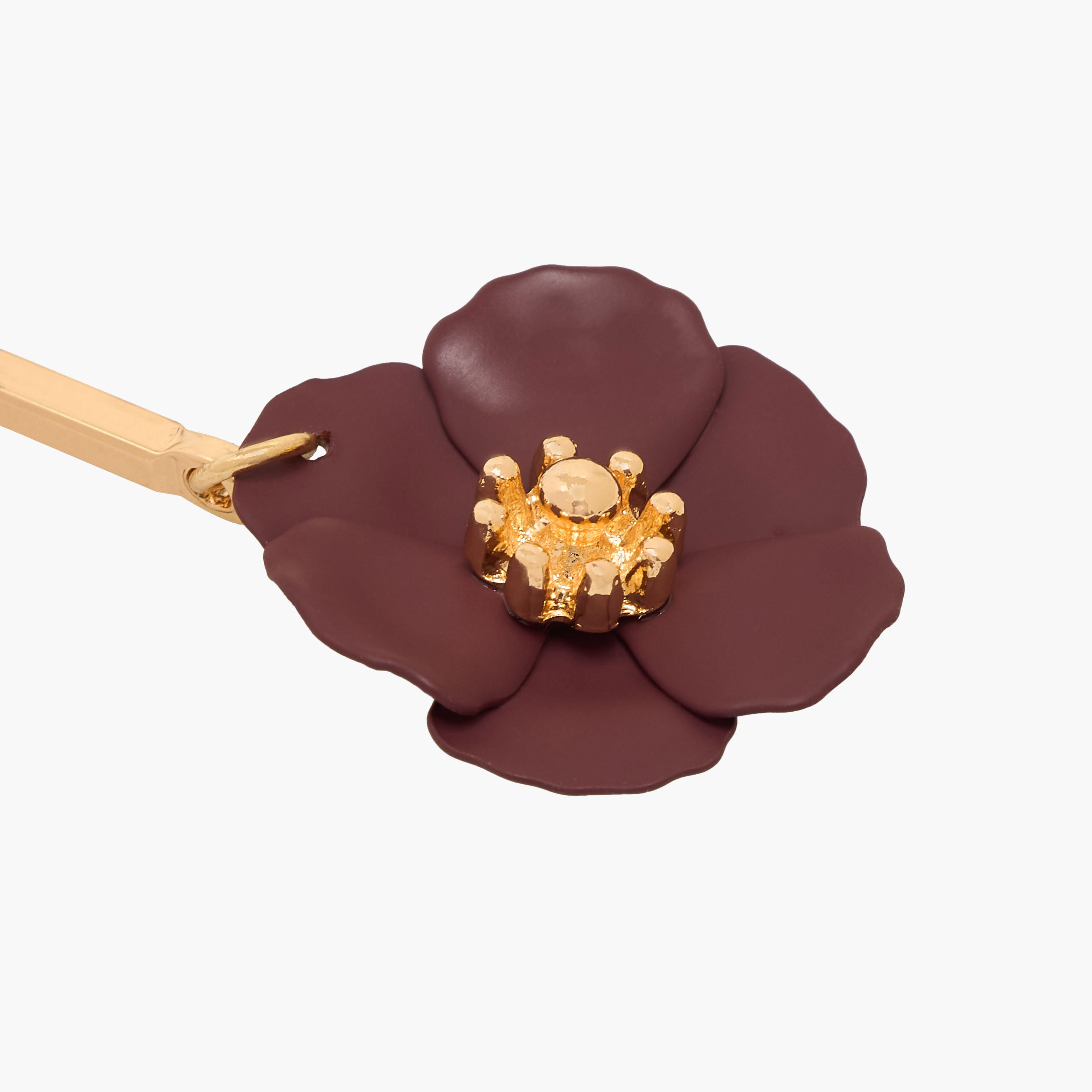 حلق ميتاليك متدلي بتصميم زهرة ومكبس إغلاق خلفي من جلو-women-watchesandjewellery-jewellery-earrings-image-4
