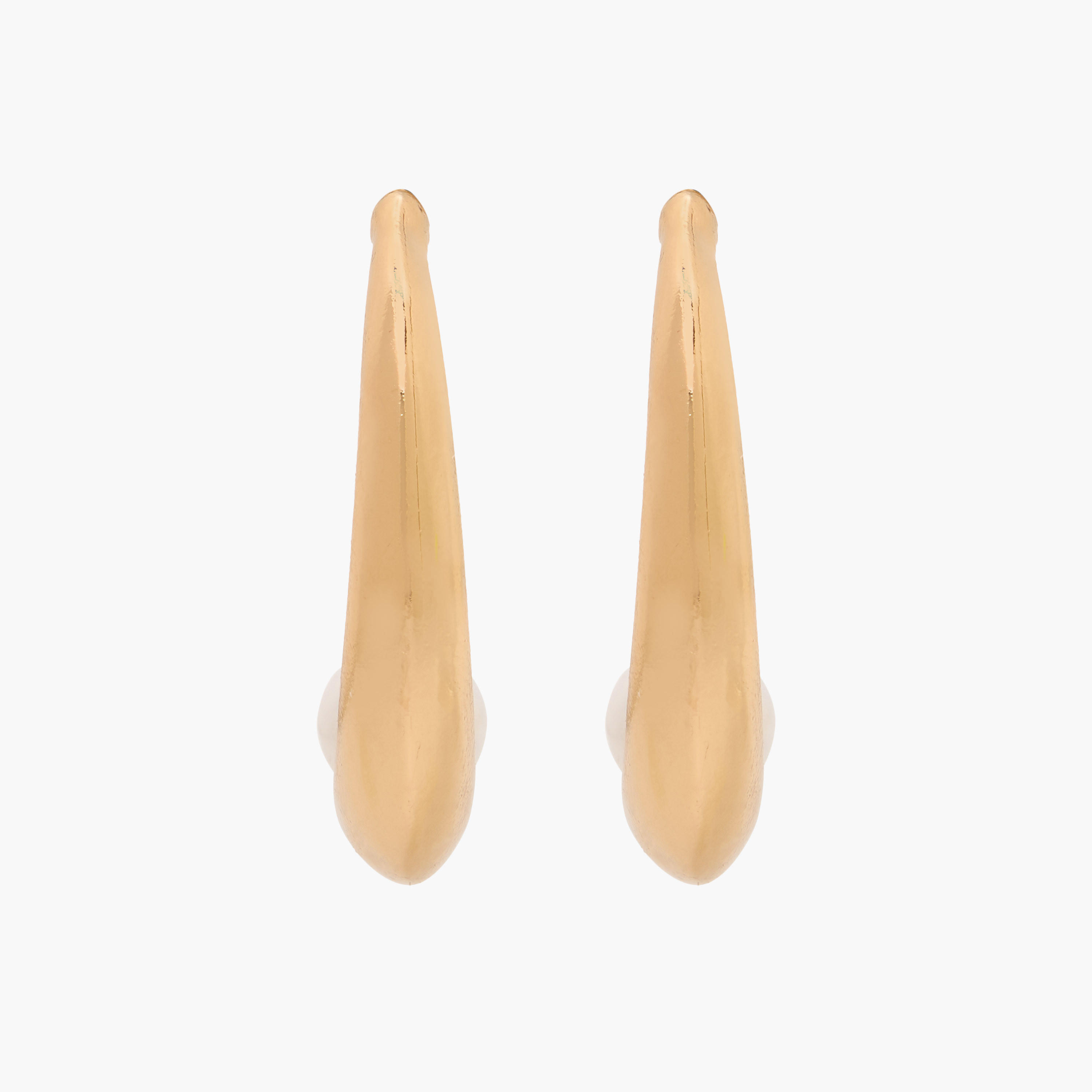حلق طوق ميتاليك بمكبس إغلاق خلفي من جلو-women-watchesandjewellery-jewellery-earrings-image-1