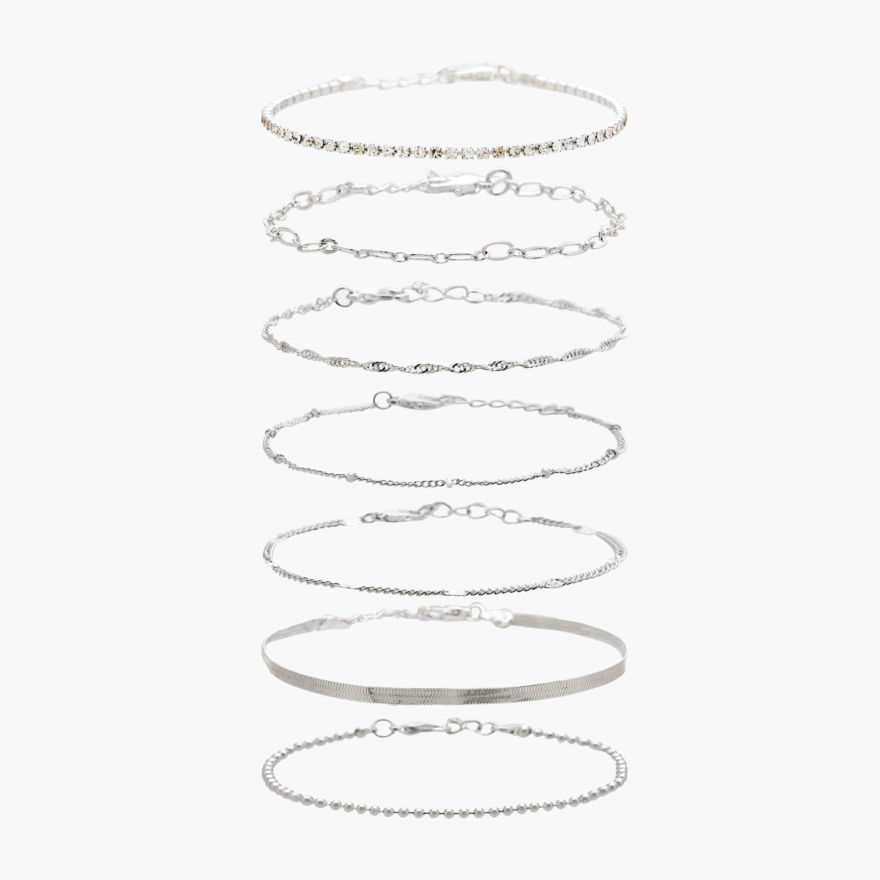 طقم أساور ميتاليك مزينة 7 قطع من جلو-women-watchesandjewellery-jewellery-banglesandbracelets-image-1