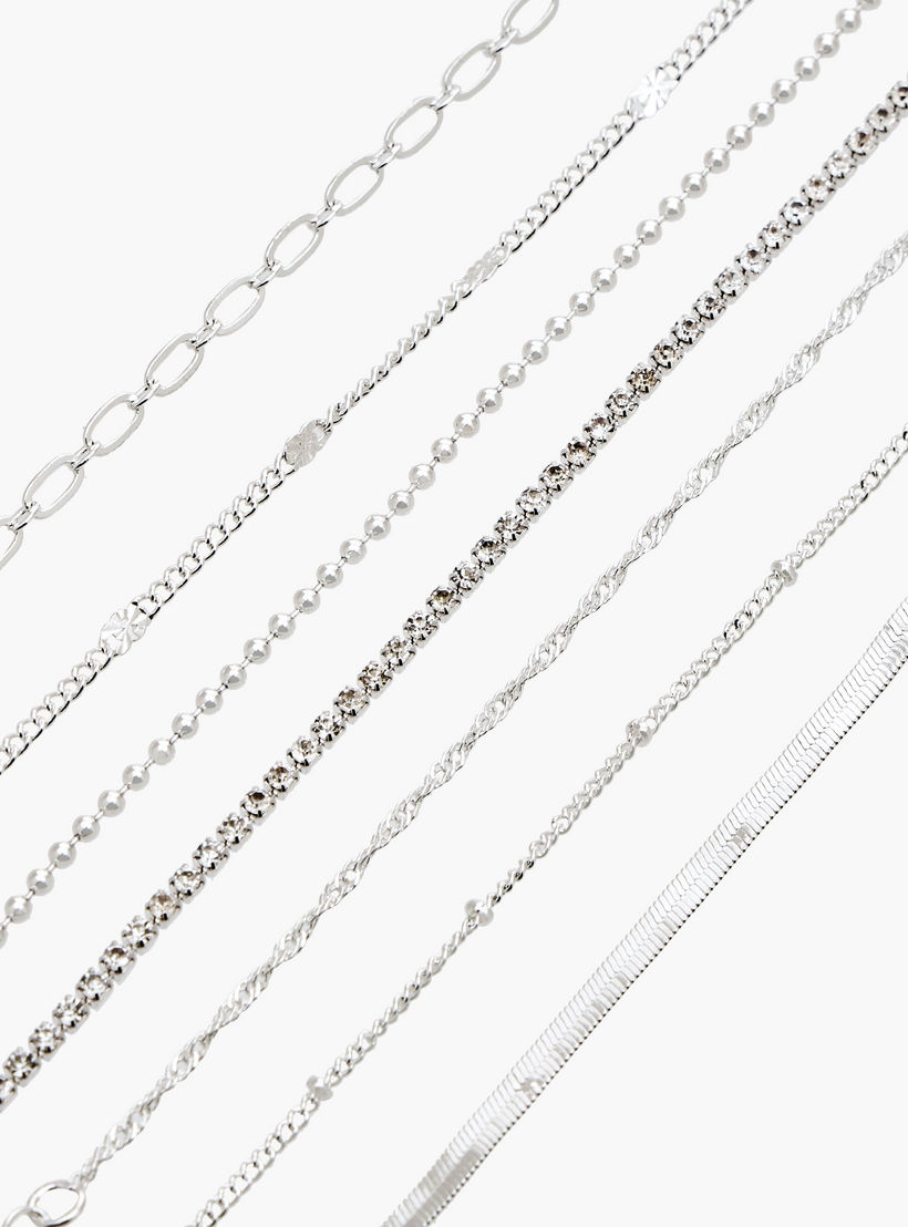 طقم أساور ميتاليك مزينة 7 قطع من جلو-women-watchesandjewellery-jewellery-banglesandbracelets-image-17