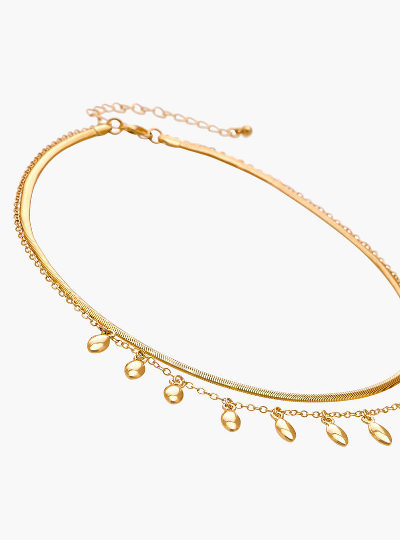 عقد ميتاليك متعدد الطبقات بدلايات دمعة من جلو-women-watchesandjewellery-jewellery-necklacesandpendants-image-2