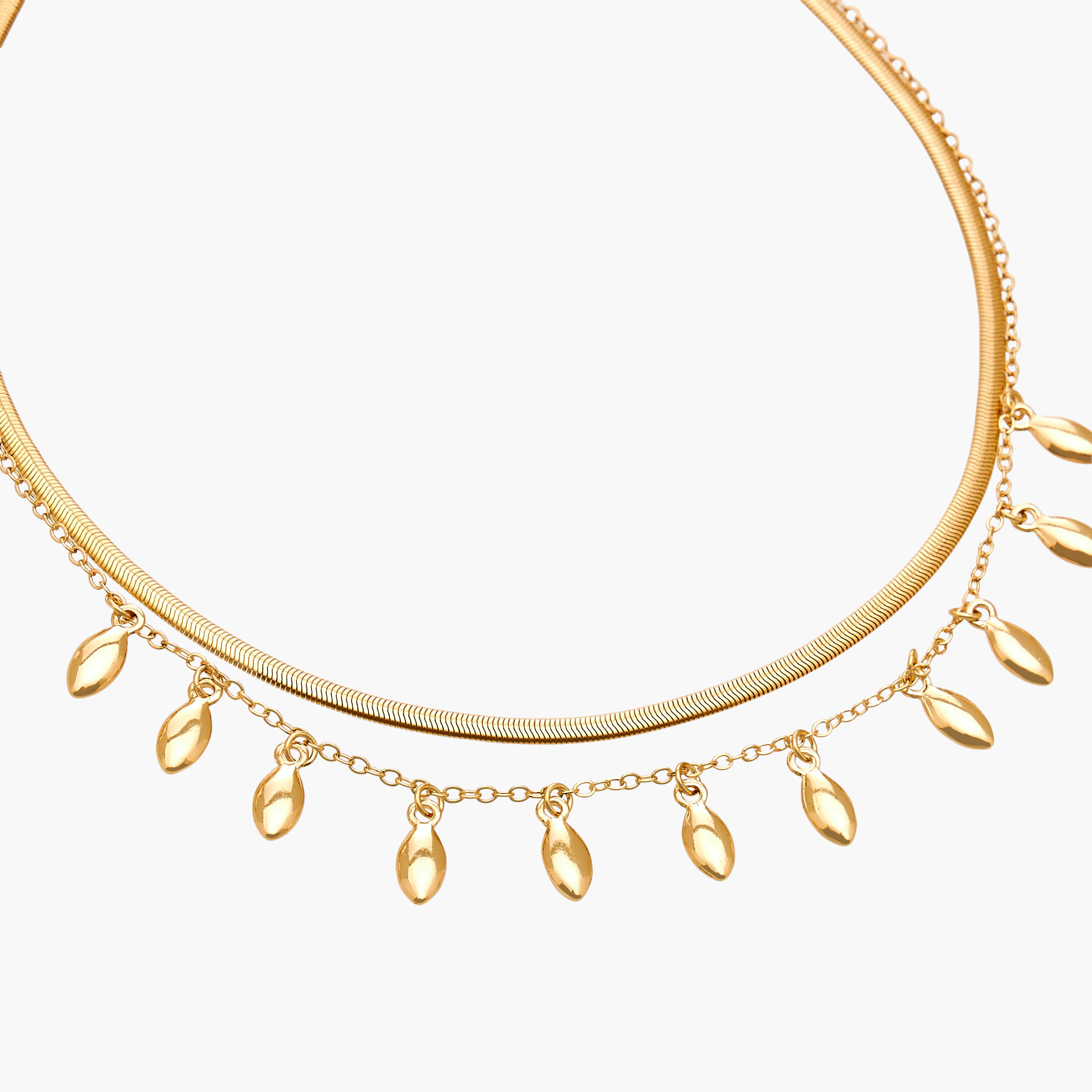 عقد ميتاليك متعدد الطبقات بدلايات دمعة من جلو-women-watchesandjewellery-jewellery-necklacesandpendants-image-3