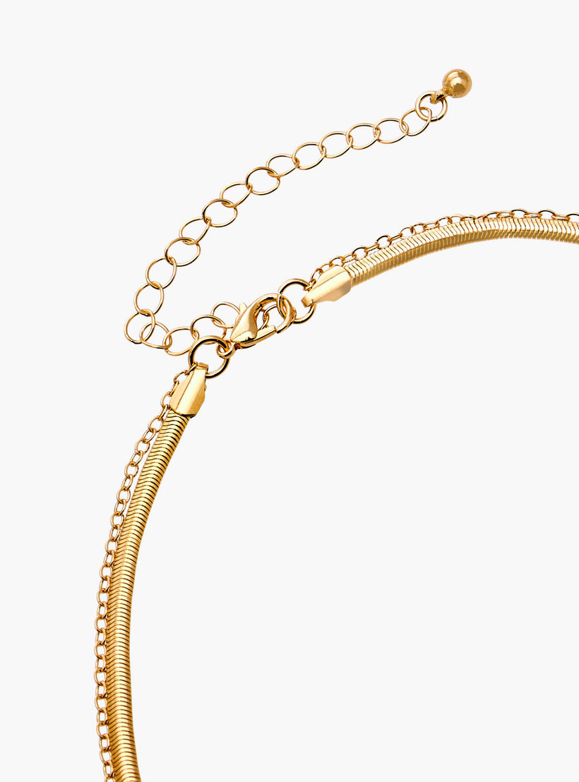 عقد ميتاليك متعدد الطبقات بدلايات دمعة من جلو-women-watchesandjewellery-jewellery-necklacesandpendants-image-4