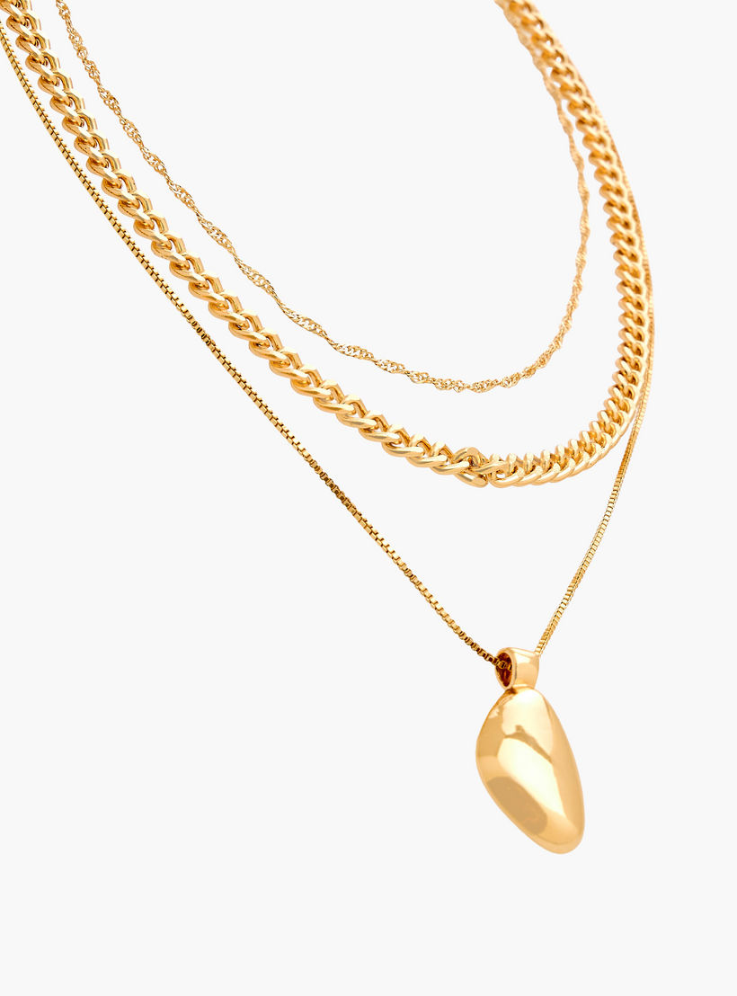 عقد ميتاليك متعدد الطبقات بدلاية من جلو-women-watchesandjewellery-jewellery-necklacesandpendants-image-2