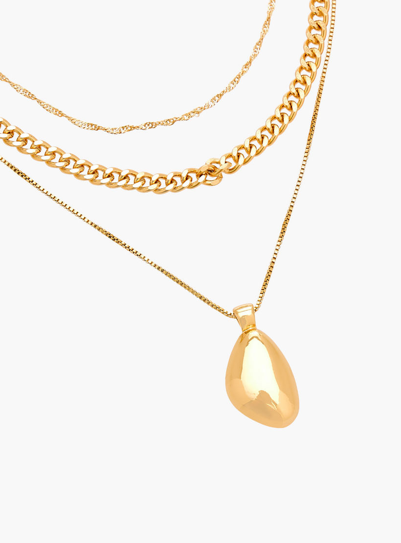 عقد ميتاليك متعدد الطبقات بدلاية من جلو-women-watchesandjewellery-jewellery-necklacesandpendants-image-3