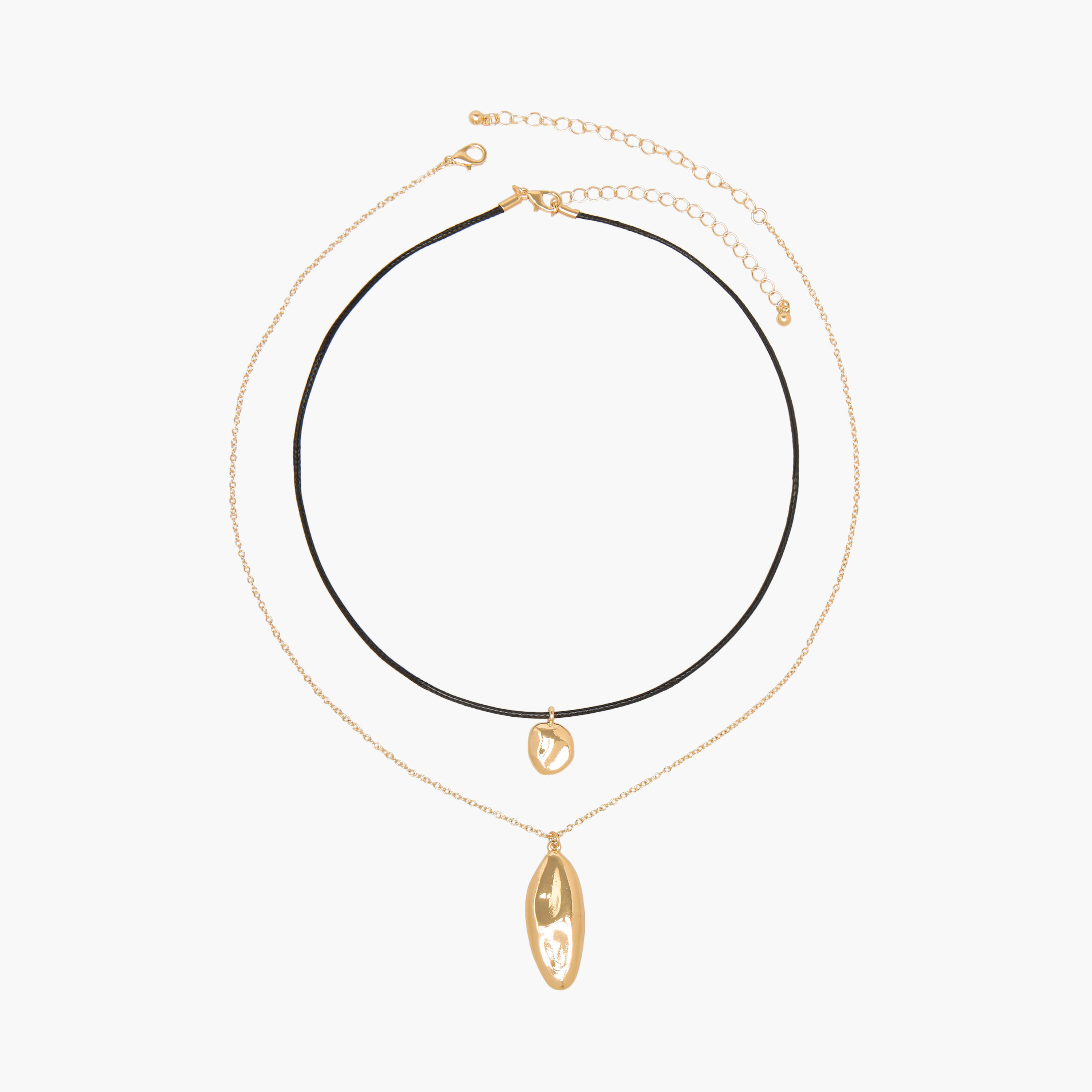 عقد ميتاليك بدلاية من جلو - طقم من قطعتين-women-watchesandjewellery-jewellery-necklacesandpendants-image-1