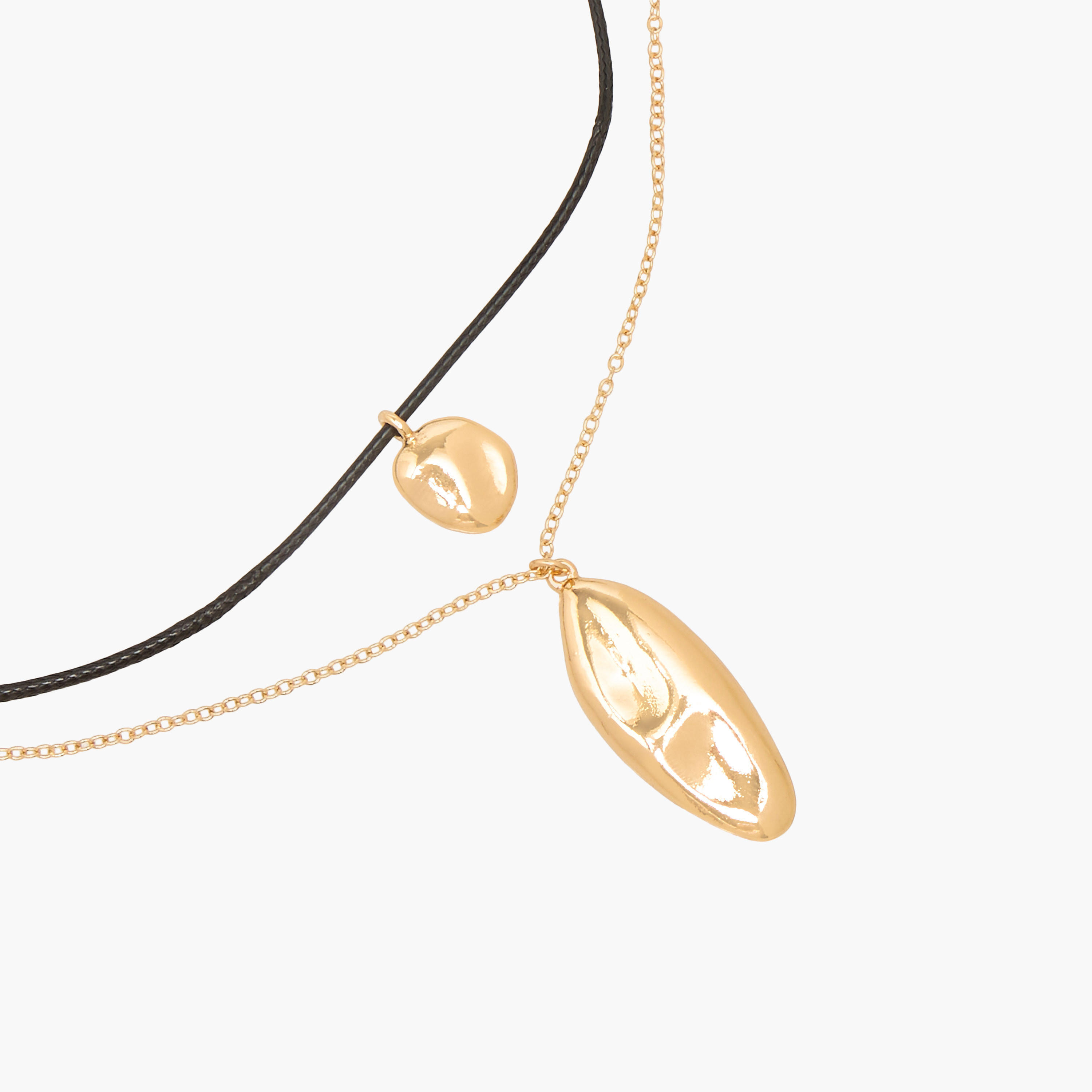 عقد ميتاليك بدلاية من جلو - طقم من قطعتين-women-watchesandjewellery-jewellery-necklacesandpendants-image-4