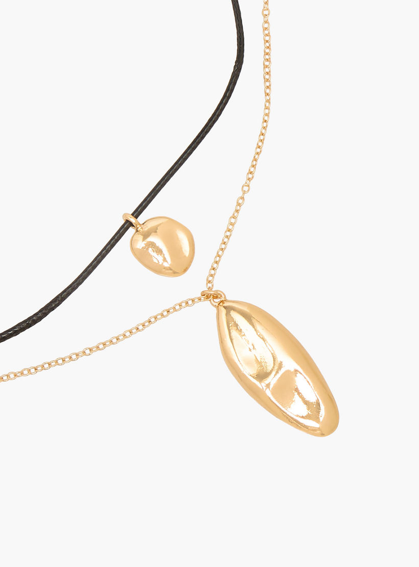 عقد ميتاليك بدلاية من جلو - طقم من قطعتين-women-watchesandjewellery-jewellery-necklacesandpendants-image-4