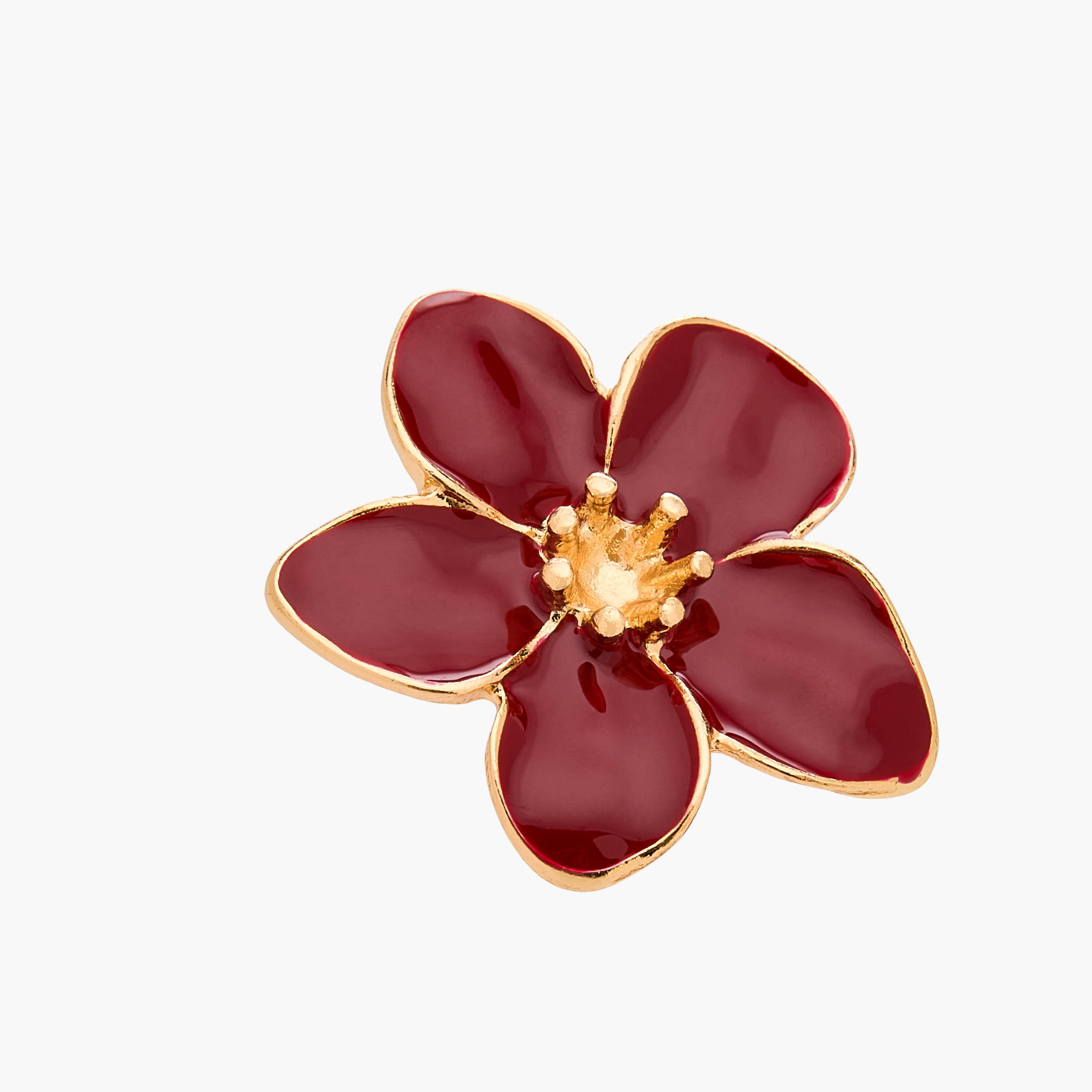 حلقان دبوس بلون ذهبي وتصميم أزهار ومكبس إغلاق خلفي من جلو-women-watchesandjewellery-jewellery-earrings-image-3