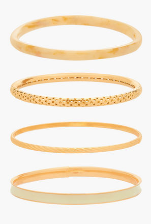 أساور متنوعة بلون ذهبي من جلو - عبوة 4 قطع-women-watchesandjewellery-jewellery-banglesandbracelets-image-1