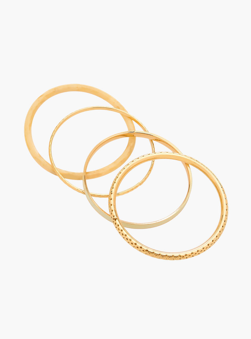 أساور متنوعة بلون ذهبي من جلو - عبوة 4 قطع-women-watchesandjewellery-jewellery-banglesandbracelets-image-6