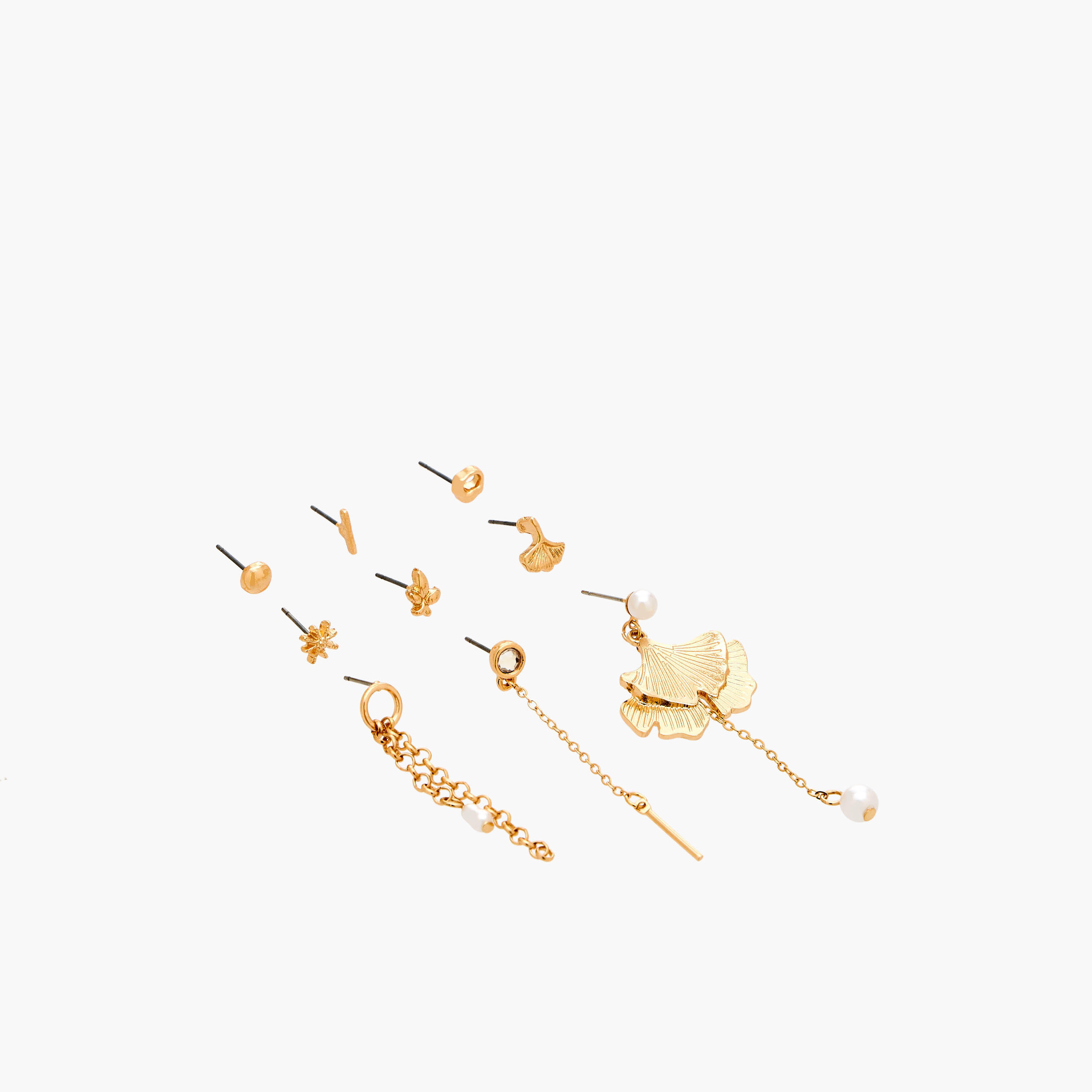 حلقان ميتاليك بمكبس إغلاق خلفي من جلو - عبوة 9 أزواج-women-watchesandjewellery-jewellery-earrings-image-2