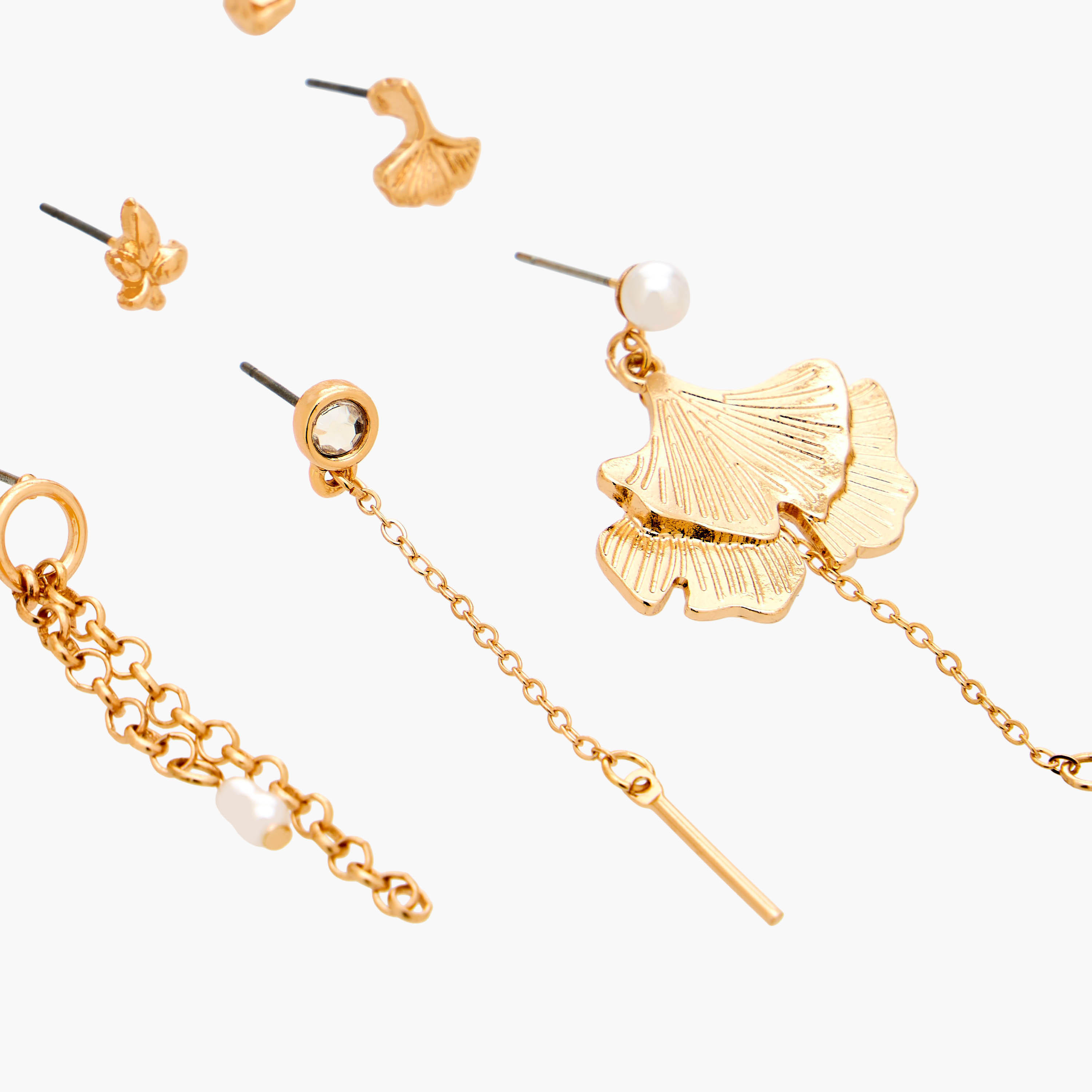 حلقان ميتاليك بمكبس إغلاق خلفي من جلو - عبوة 9 أزواج-women-watchesandjewellery-jewellery-earrings-image-3