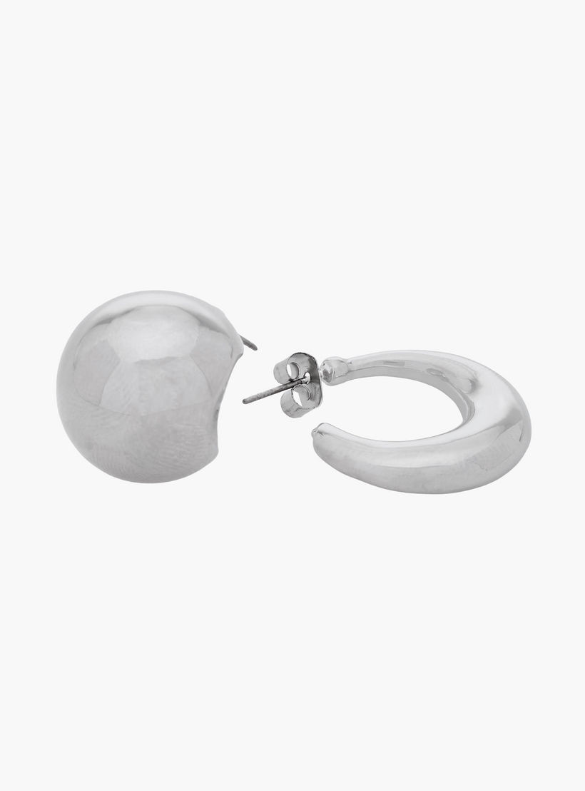 طقم حلقان متنوعة بتشطيب فضي ومكبس إغلاق - عبوة زوجين-women-watchesandjewellery-jewellery-earrings-image-4