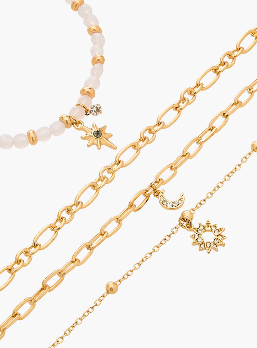 Gloo Pack of 4 Gold Tone Charm Accent Bracelet-women-watchesandjewellery-jewellery-banglesandbracelets-image-11