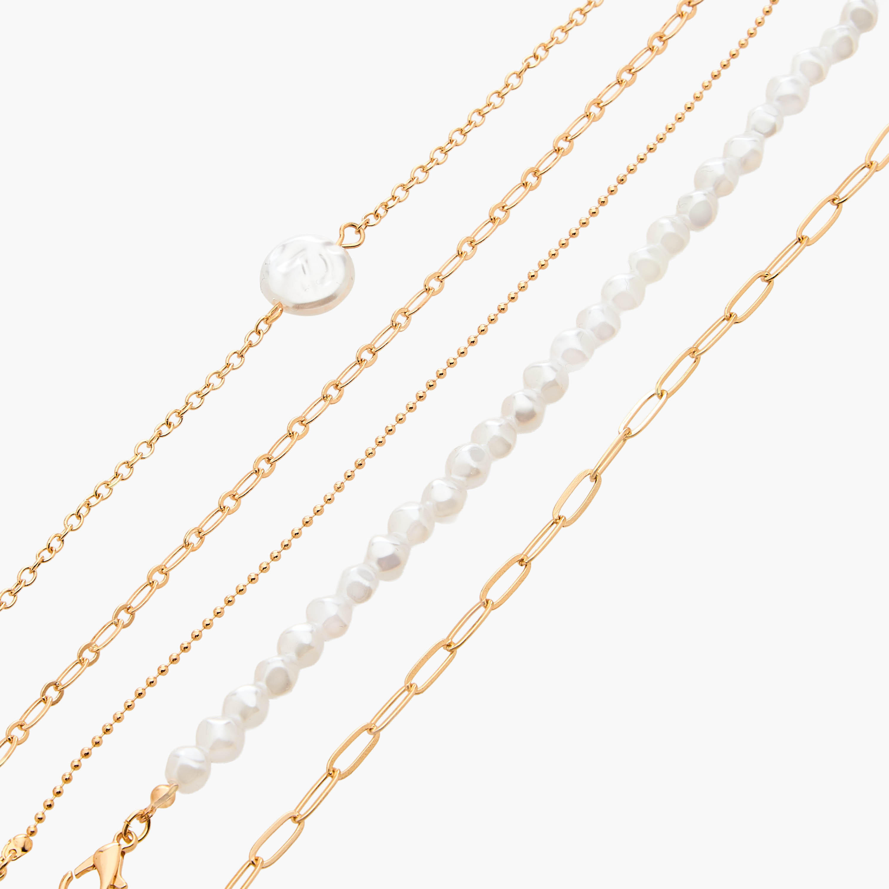 Gloo Pack of 5 Gold Tone Beaded Bracelet-women-watchesandjewellery-jewellery-banglesandbracelets-image-13