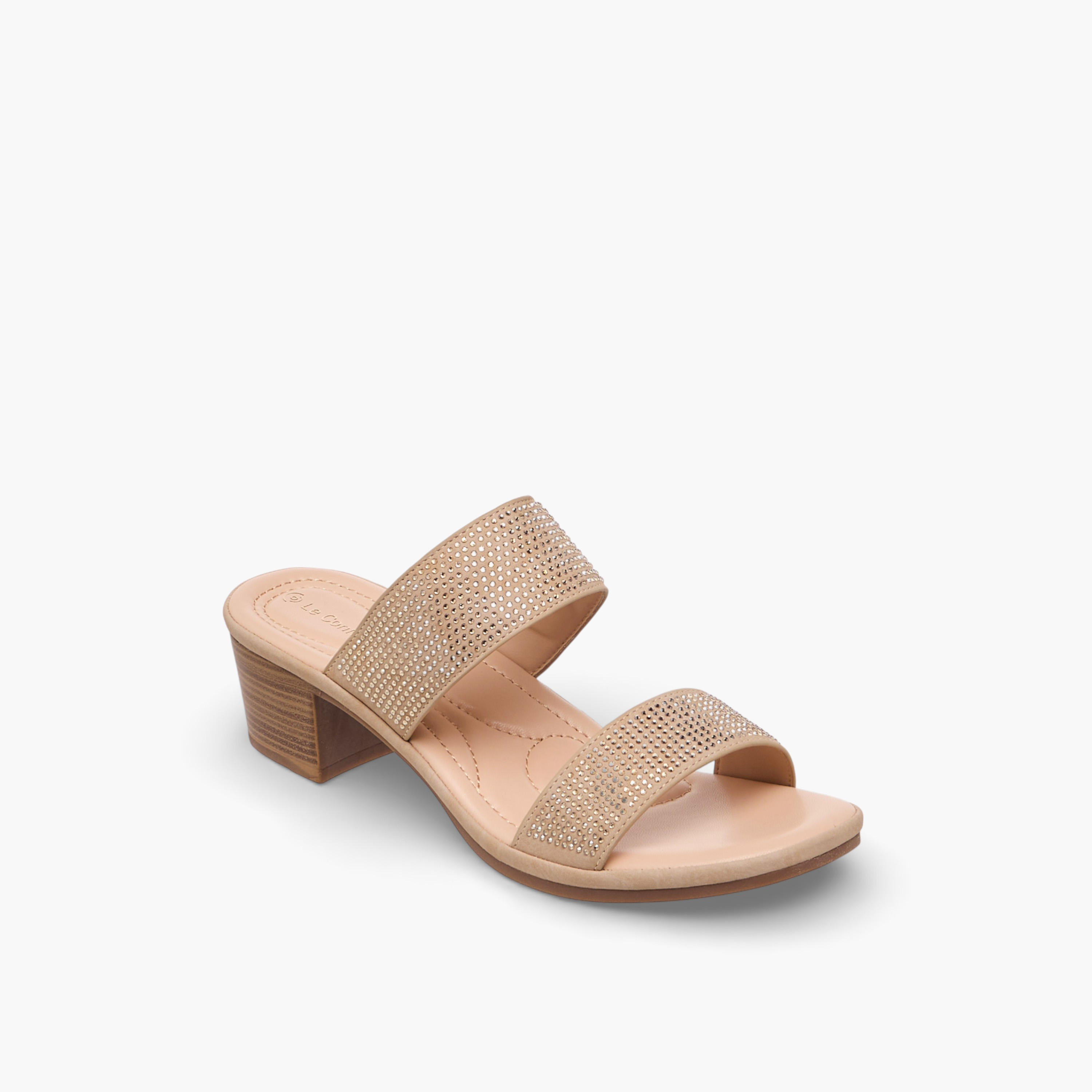 Le Confort Women Embellished Block Heel Sandals-women-shoes-sandals-heeled-image-2