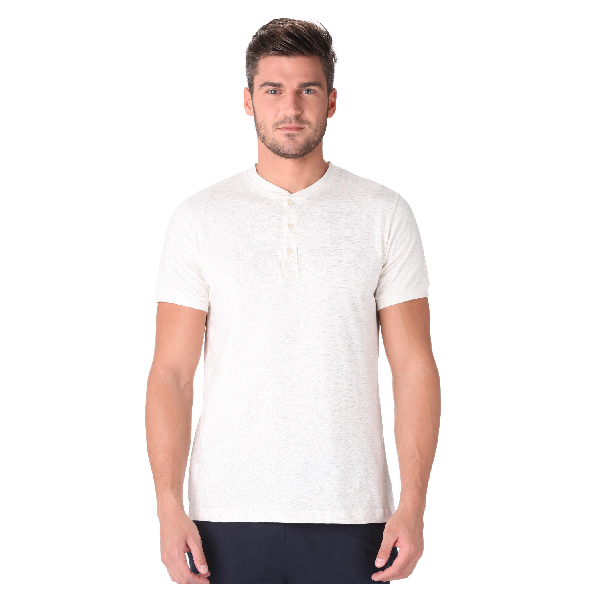 Solid Colour T-shirt and Pants Set-men-clothing-nightwear-sets-image-2