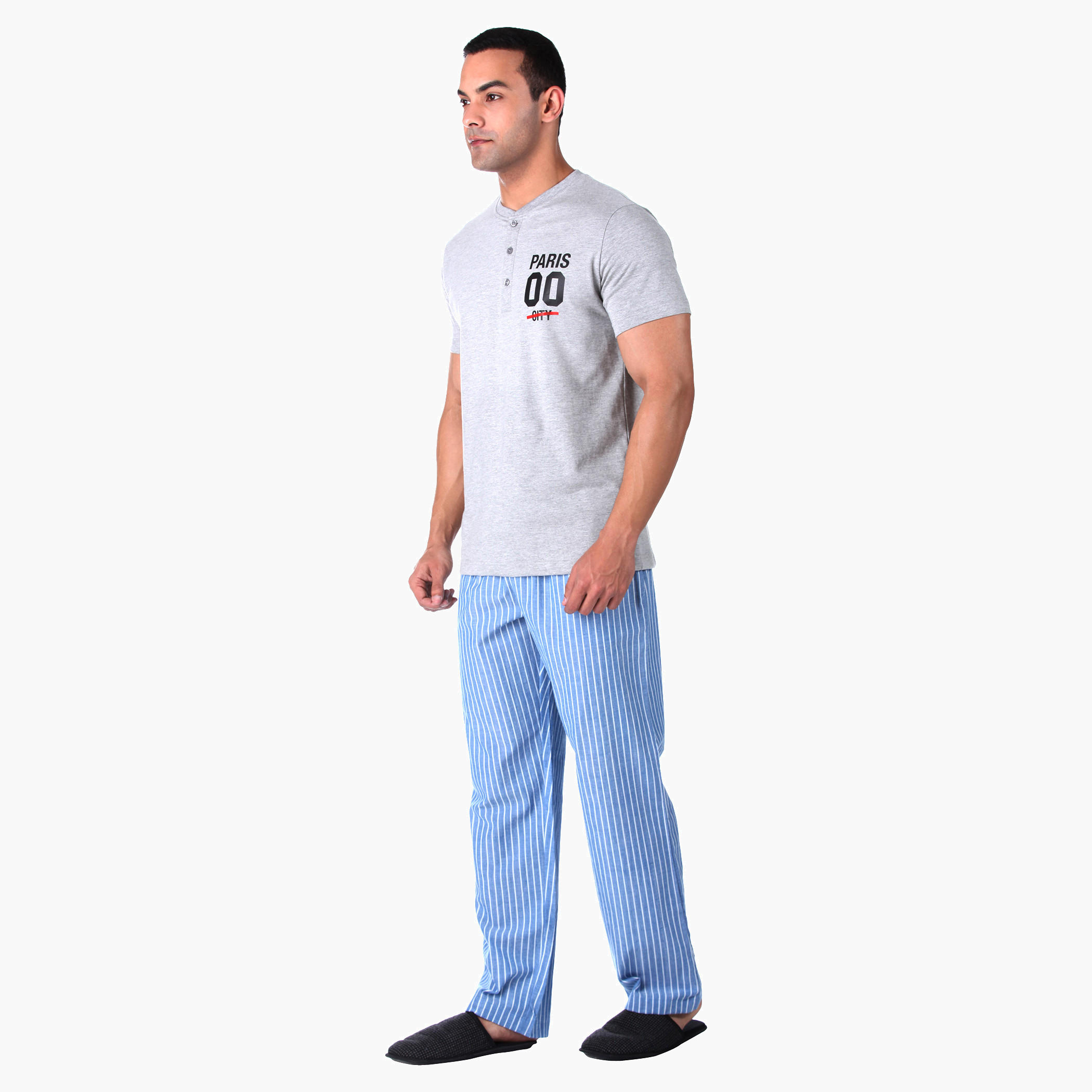 Printed T-shirt and Pants Set-men-clothing-nightwear-sets-image-3