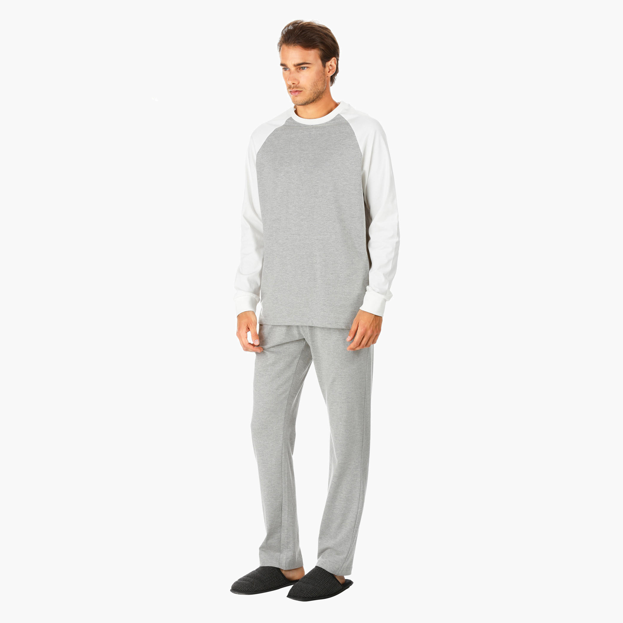 Melange Lounge Pants and T-shirt Set-men-clothing-nightwear-sets-image-3