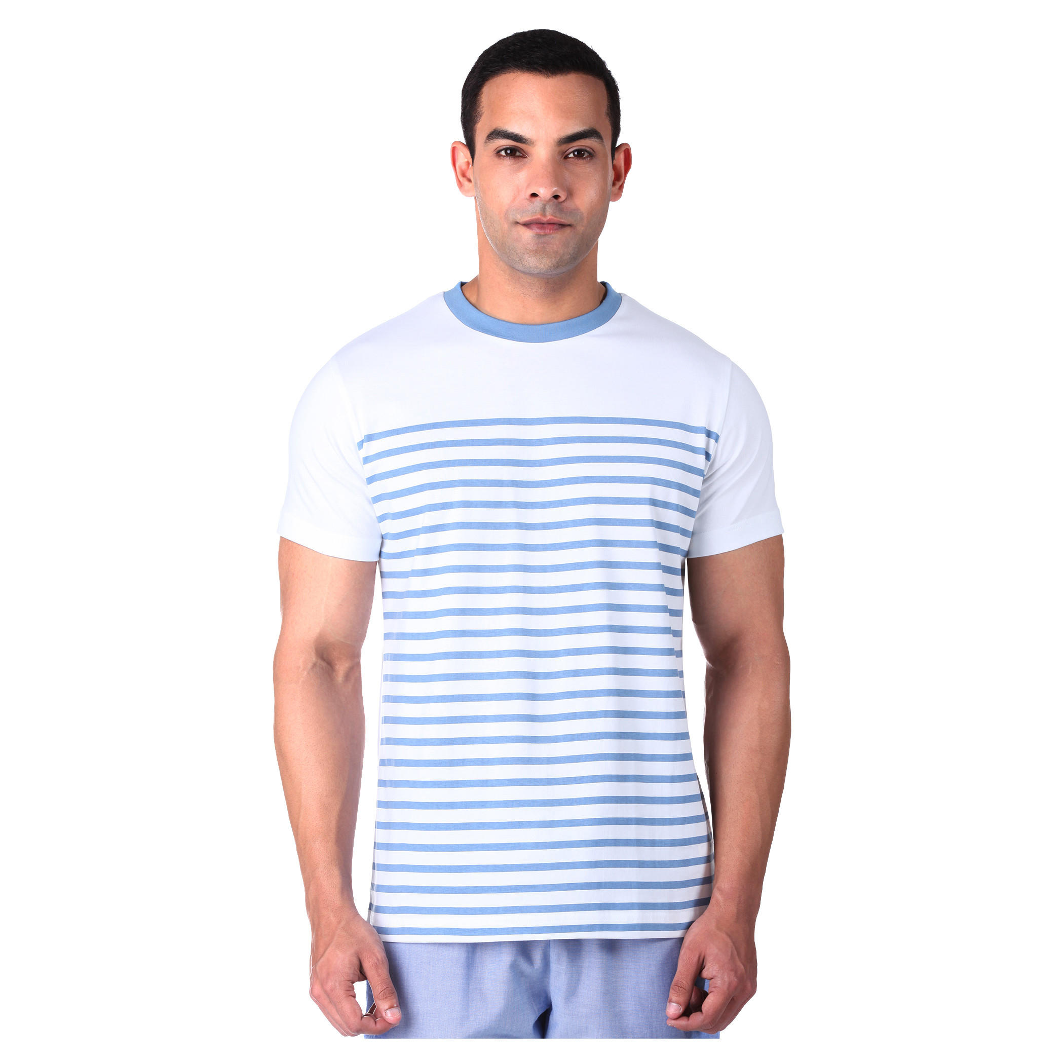 Dual-tone T-shirt and Pants Set-men-clothing-nightwear-sets-image-4