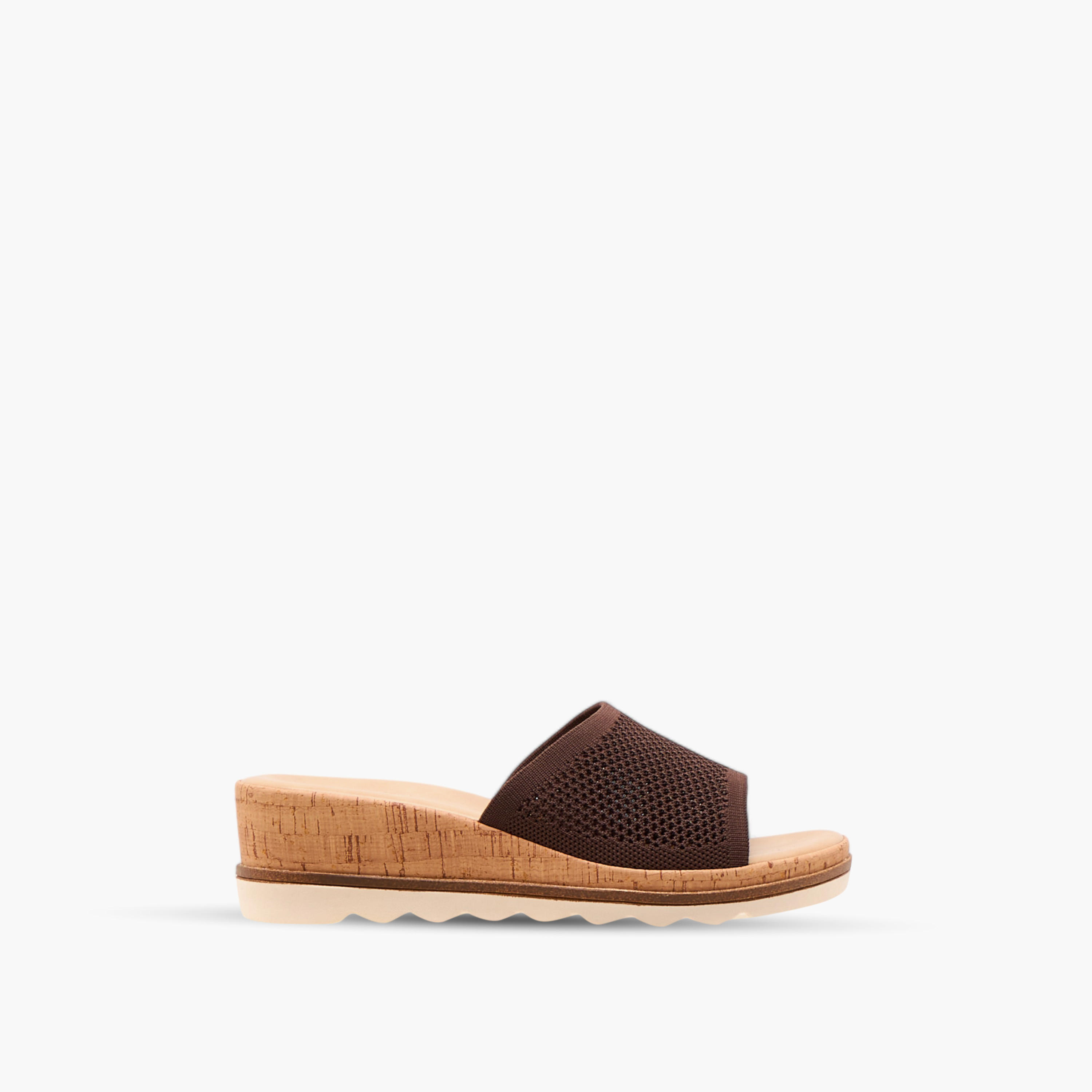 Le Confort Flyknit Textured Slip-On Comfort Sandals with Wedge Heels-women-shoes-sandals-heeled-image-3