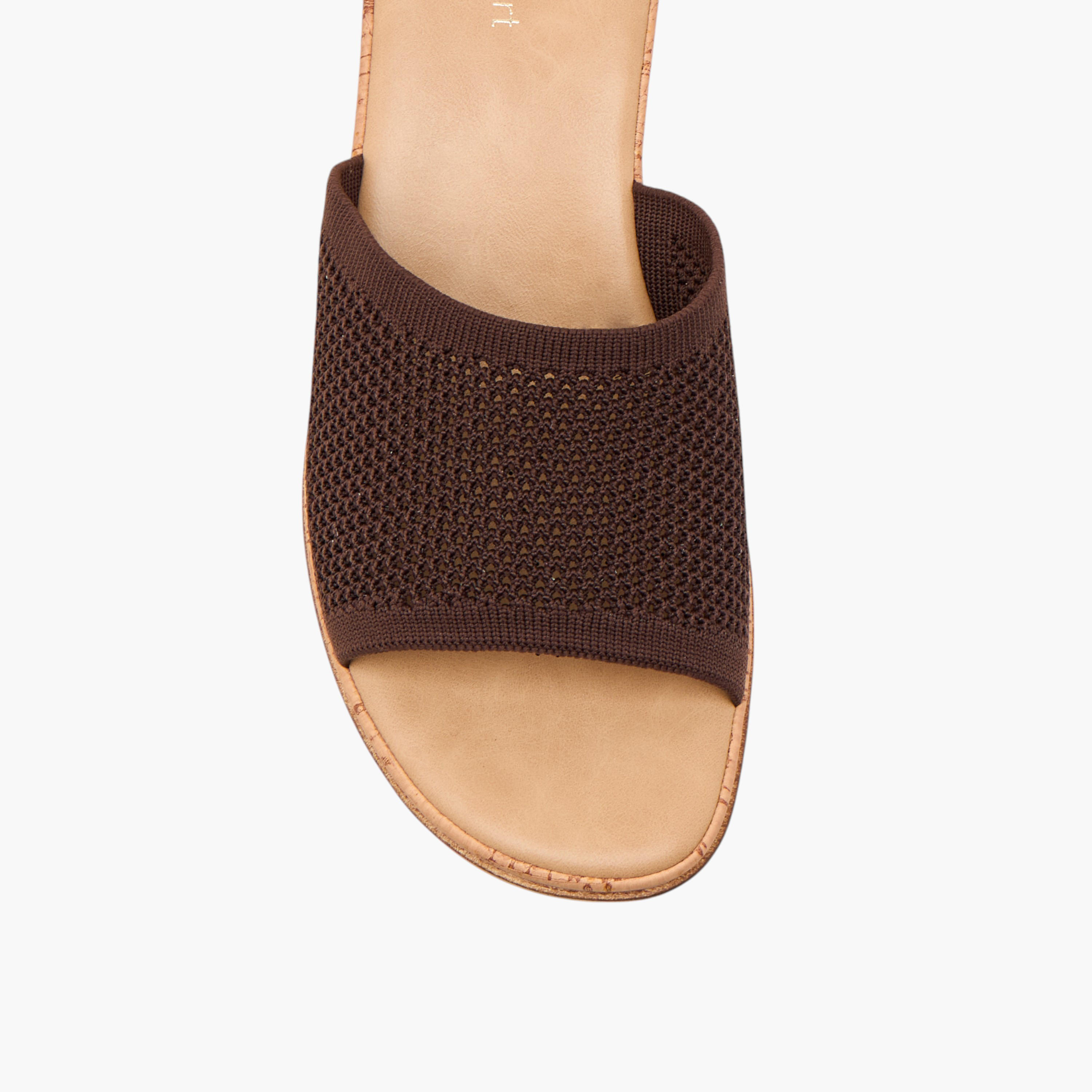 Le Confort Flyknit Textured Slip-On Comfort Sandals with Wedge Heels-women-shoes-sandals-heeled-image-4
