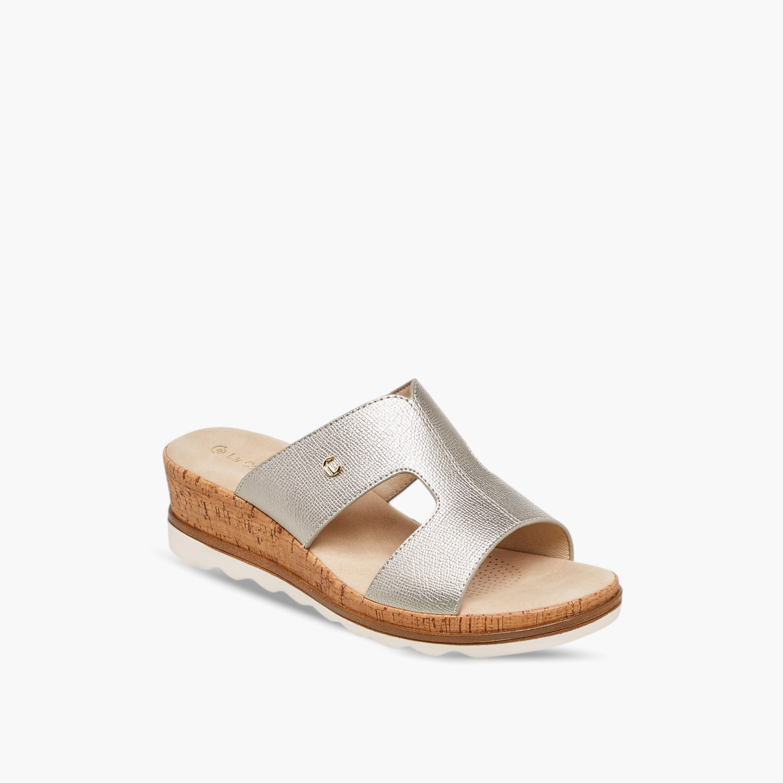 Le Confort Metallic Slip-On Comfort Sandals-women-shoes-sandals-heeled-image-2