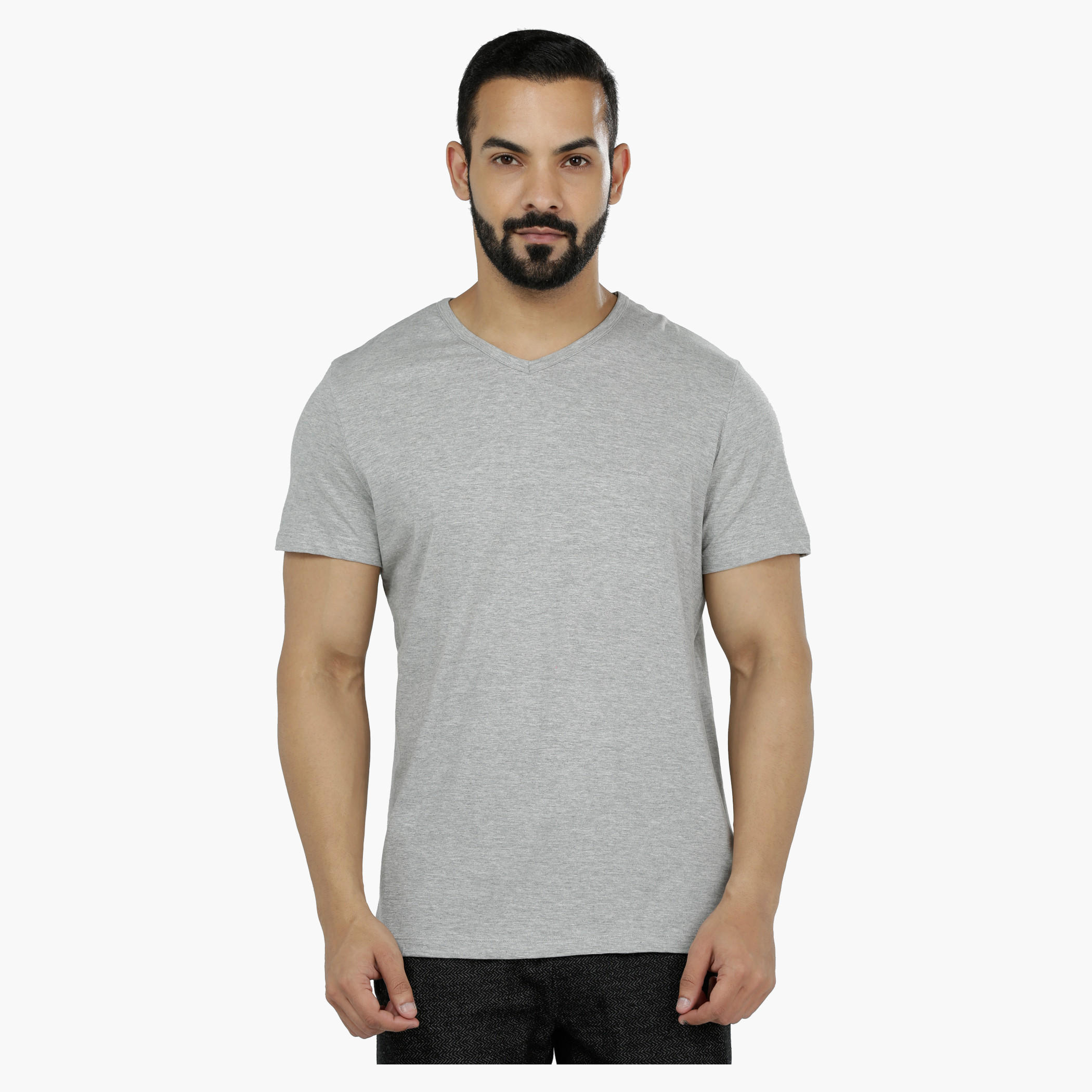 V-Neck Cotton T-Shirt-men-clothing-tshirtsandpolos-tshirts-image-1