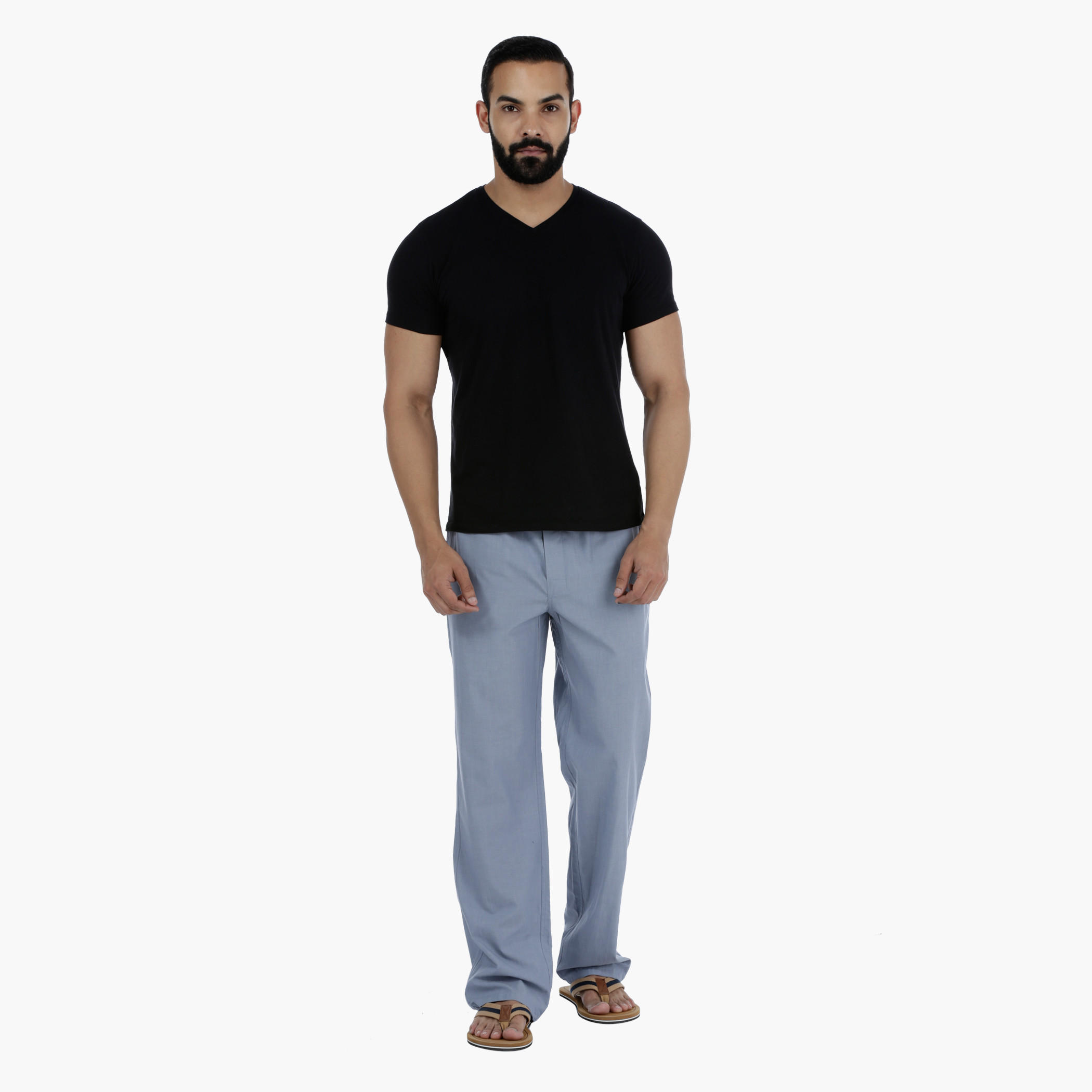 بيجاما منسوجة - طقم من قطعتين-men-clothing-nightwear-pyjamaandshorts-image-3