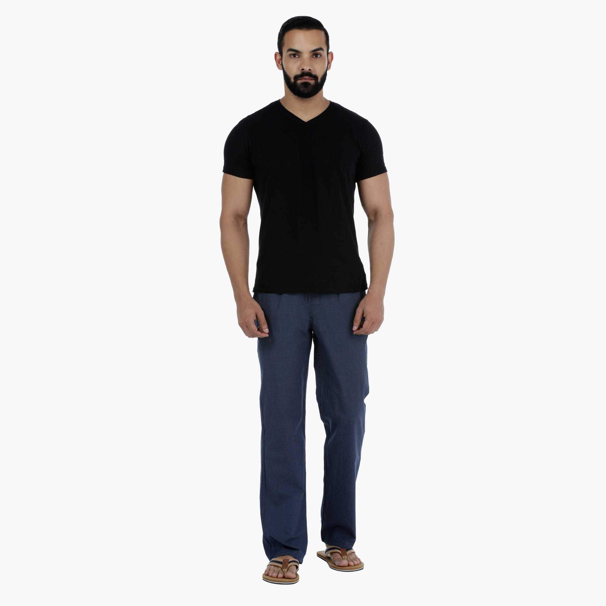 بيجاما منسوجة - طقم من قطعتين-men-clothing-nightwear-pyjamaandshorts-image-1