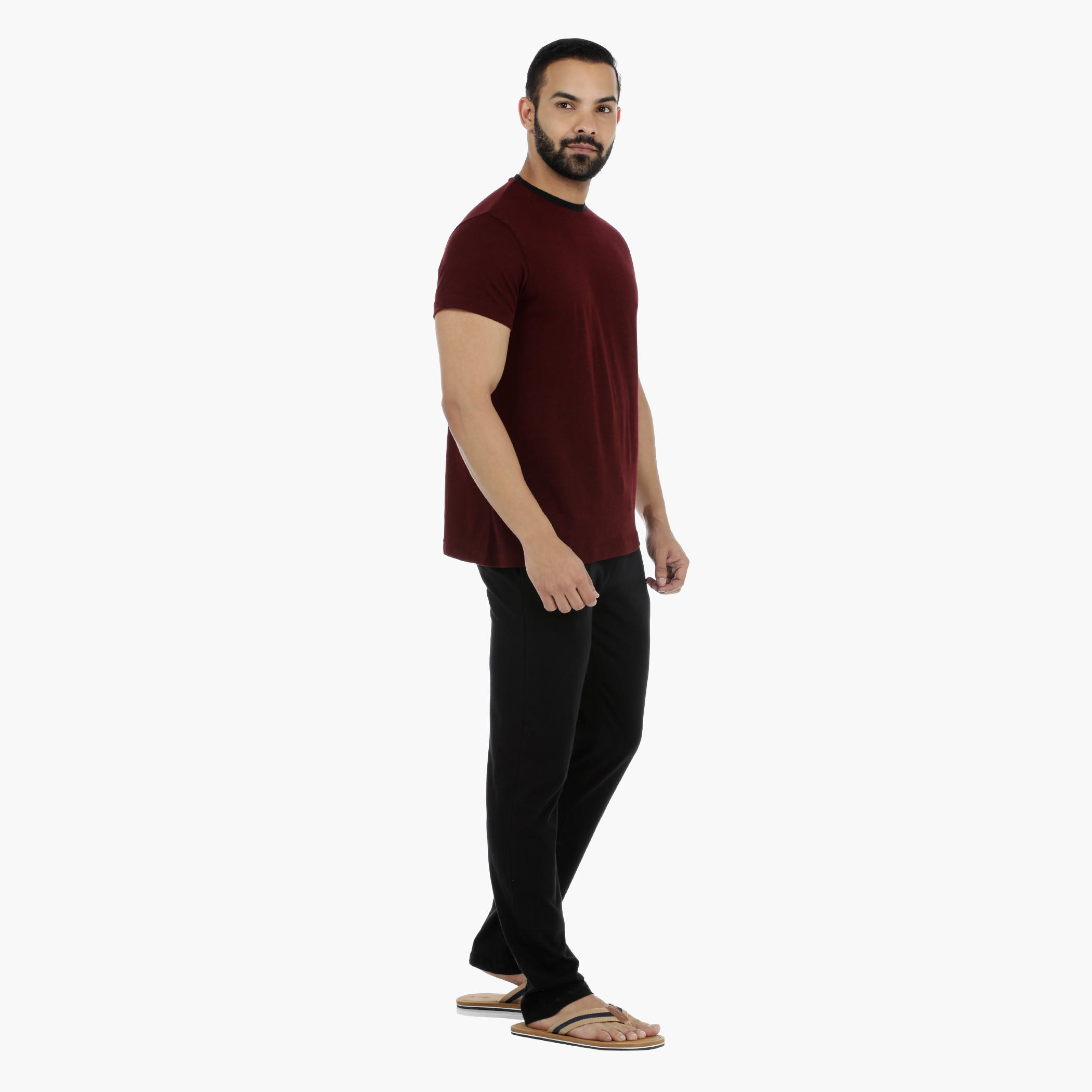 Short Sleeves T-Shirt and Pants Set-men-clothing-nightwear-sets-image-3