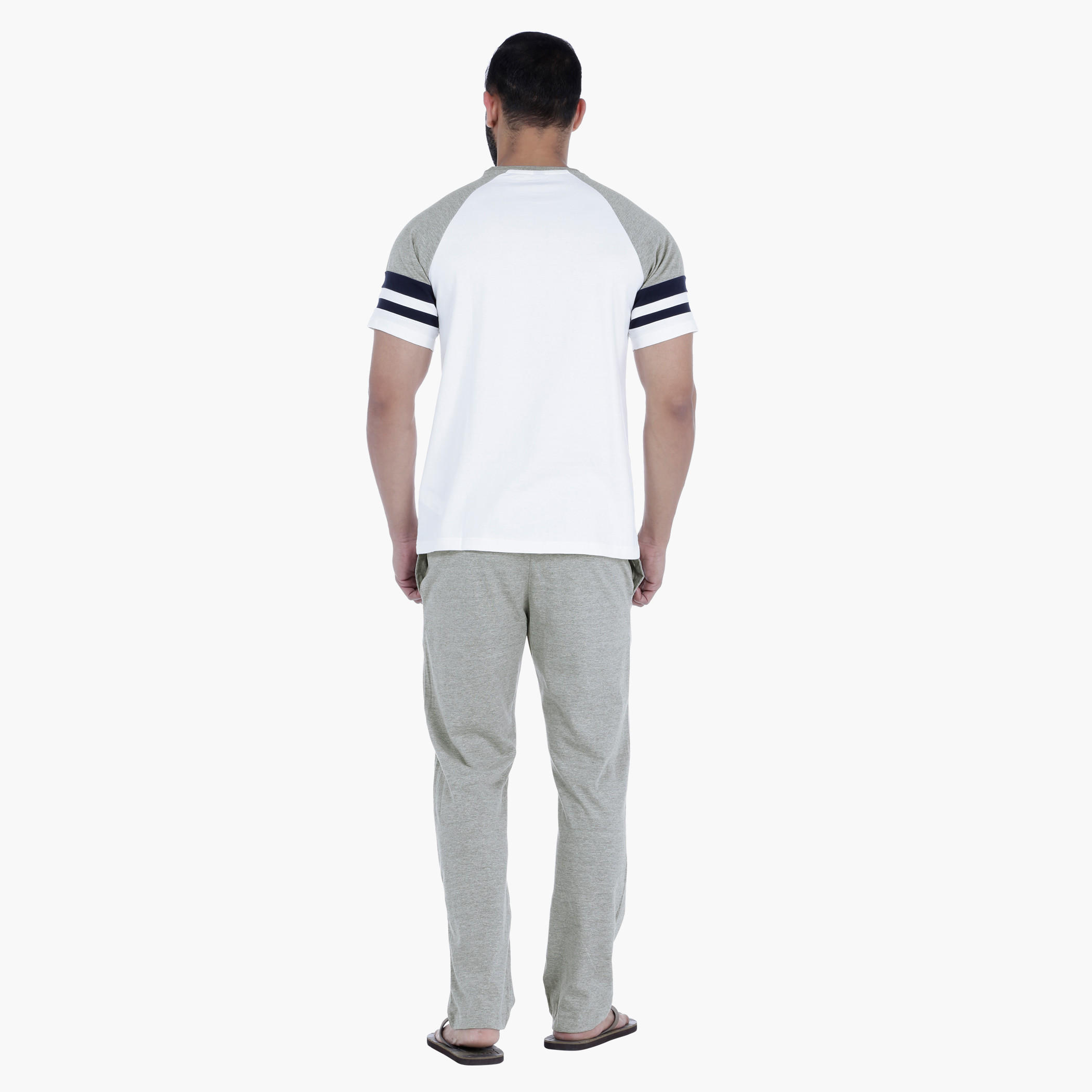 Short Sleeves T-Shirt and Pants Set-men-clothing-nightwear-sets-image-2