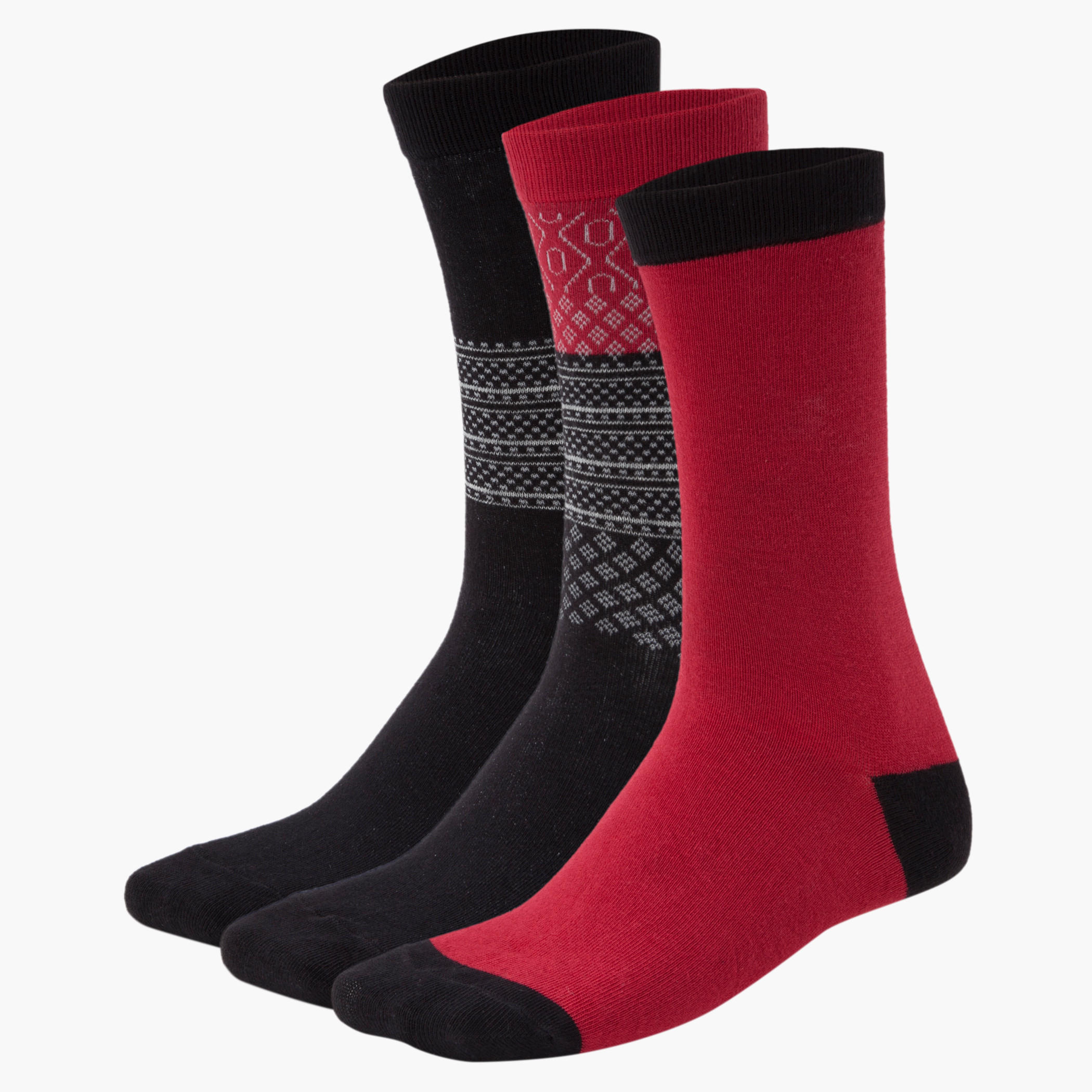 Assorted Formal Socks - Set of 3-men-socks-image-1