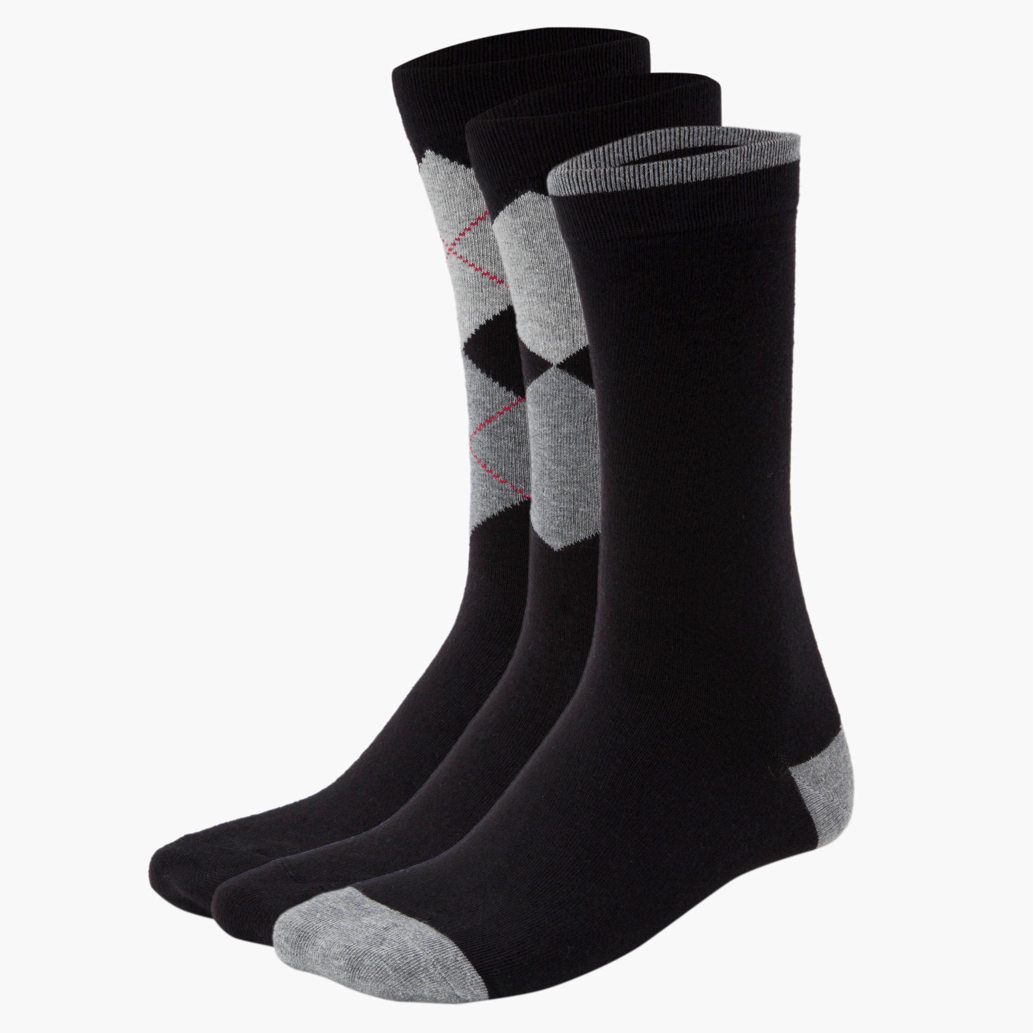 Assorted Formal Socks - Set of 3-men-socks-image-1