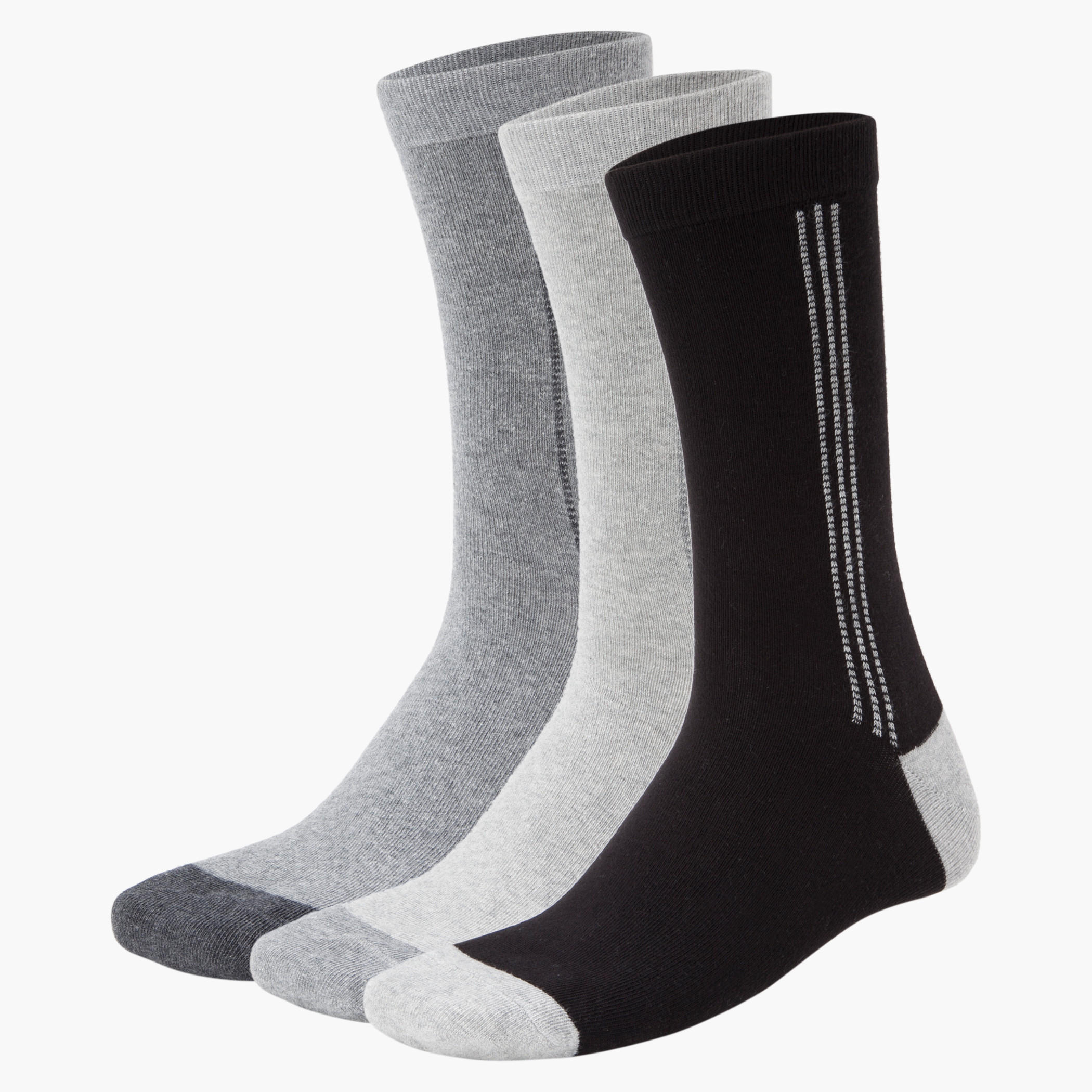 Crew-length Formal Socks - Set of 3-men-socks-image-1