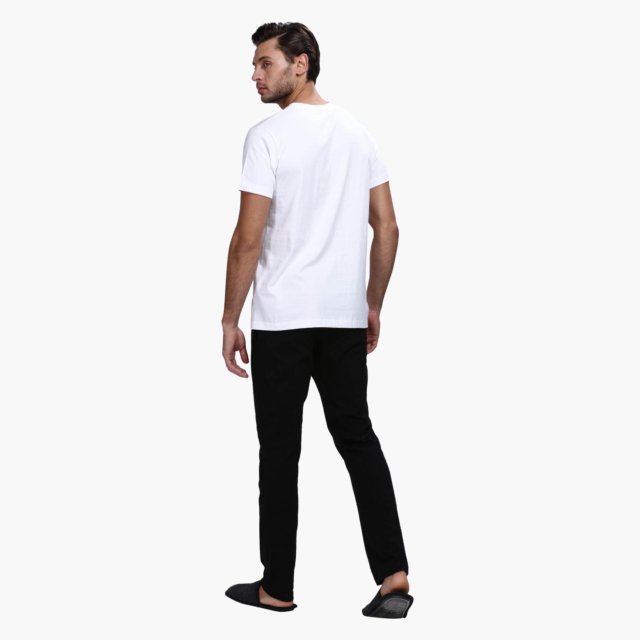 Henley Neck T-Shirt and Pants Set in Slim Fit-men-clothing-nightwear-sets-image-2