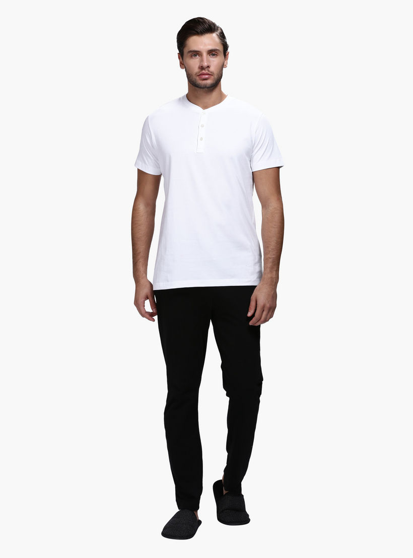 Henley Neck T-Shirt and Pants Set in Slim Fit-men-clothing-nightwear-sets-image-3