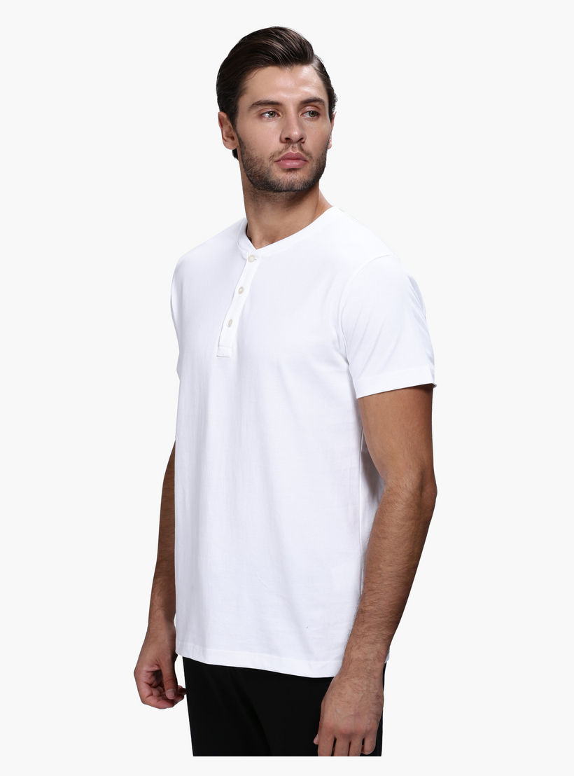 Henley Neck T-Shirt and Pants Set in Slim Fit-men-clothing-nightwear-sets-image-4