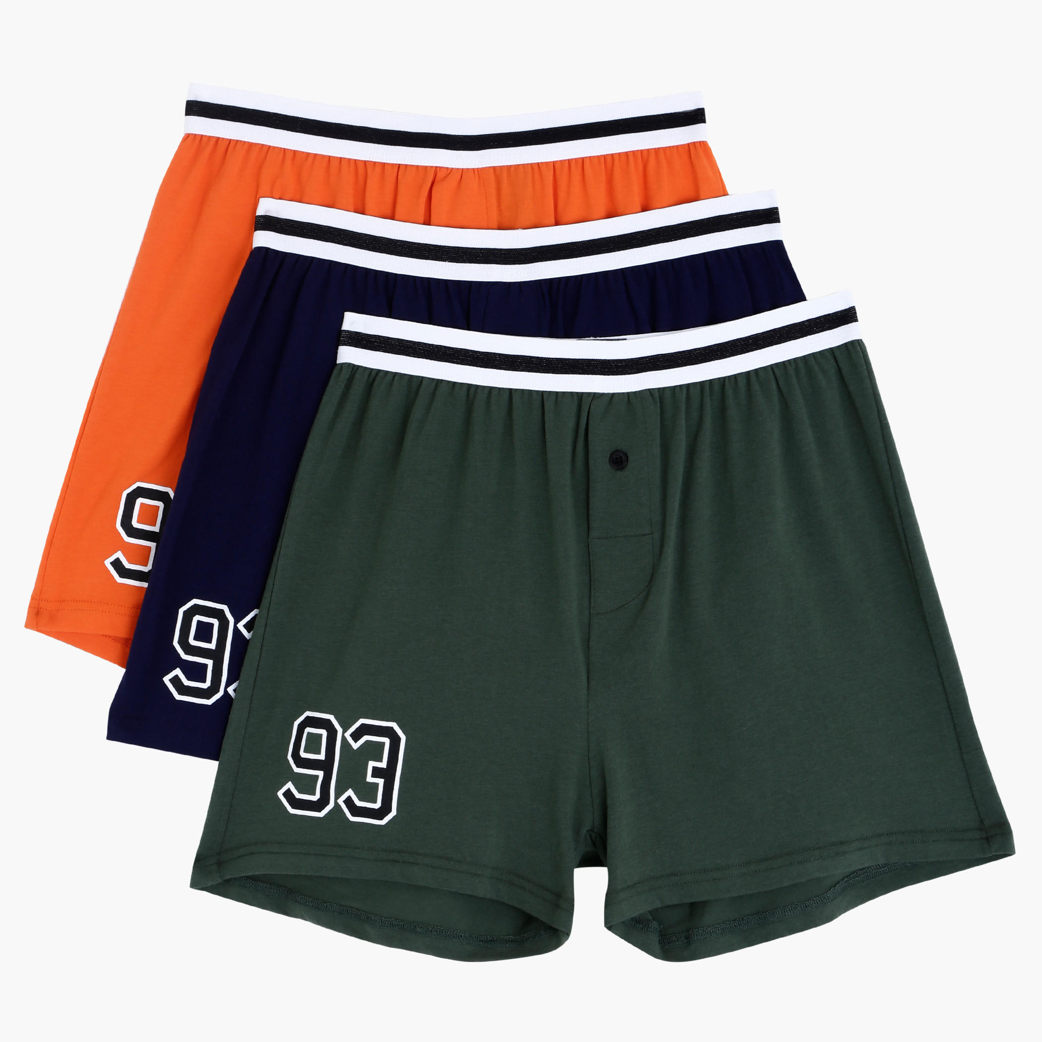 Printed Boxers with Elasticised Waistband - Set of 3-men-clothing-innerwear-underwear-image-1