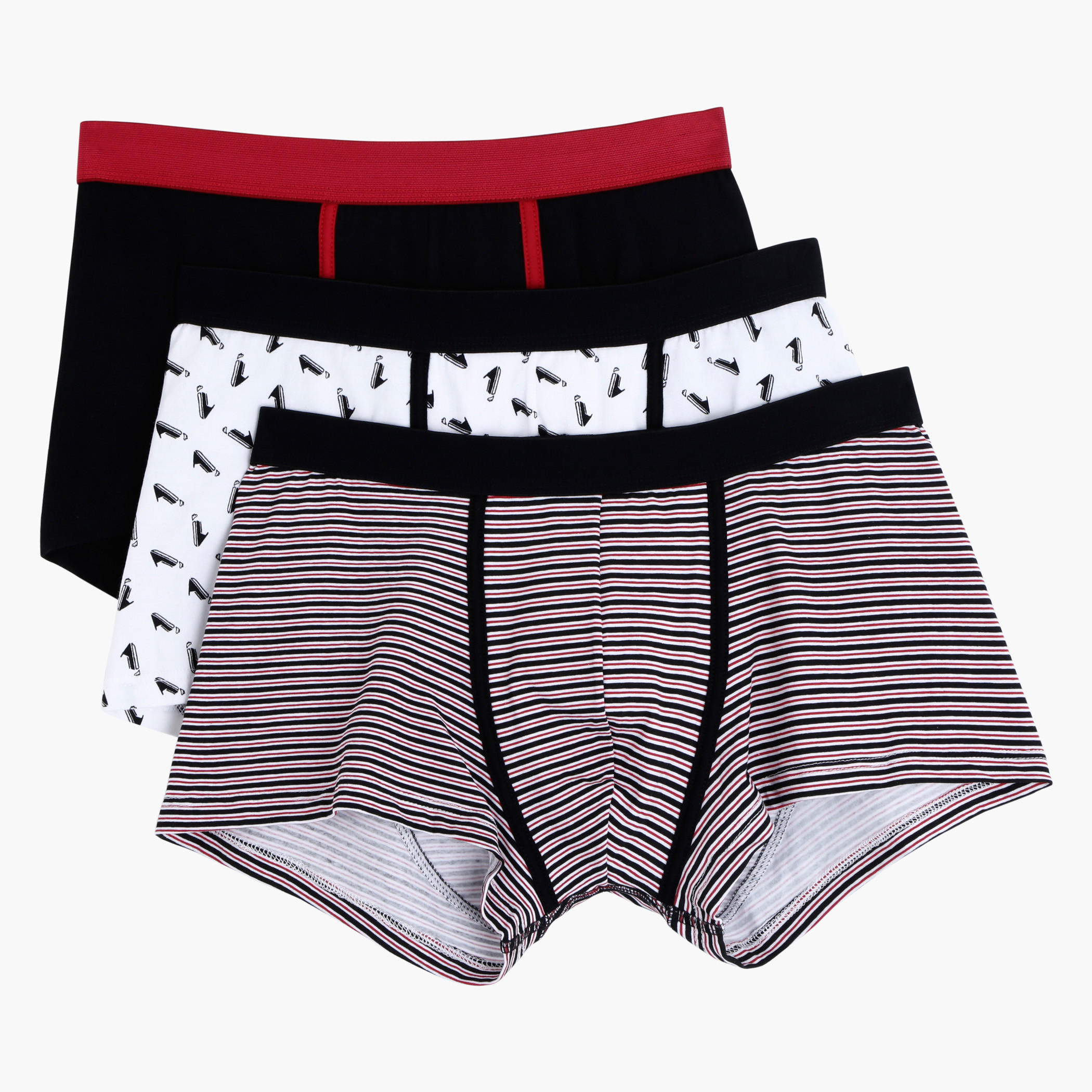 Boxers with Elasticised Waistband - Set of 3-men-clothing-innerwear-underwear-image-1