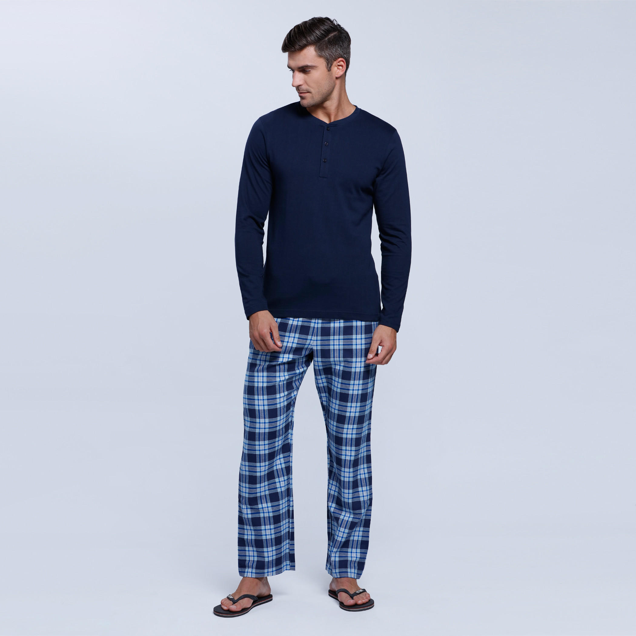 Printed Short Sleeves Pajama Set-men-clothing-nightwear-sets-image-1