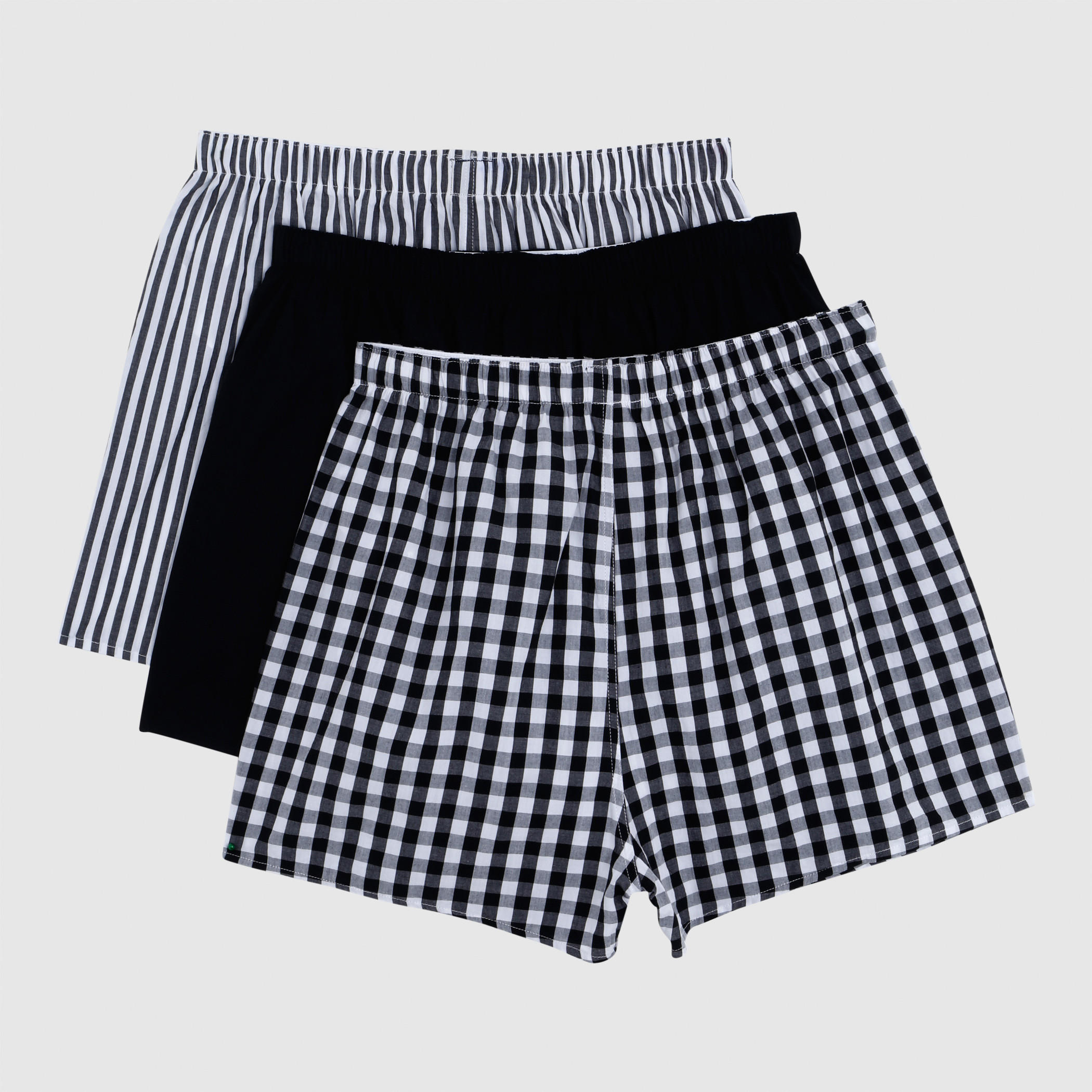 Printed Boxers with Elasticised Waistband - Set of 3-men-clothing-innerwear-underwear-image-2