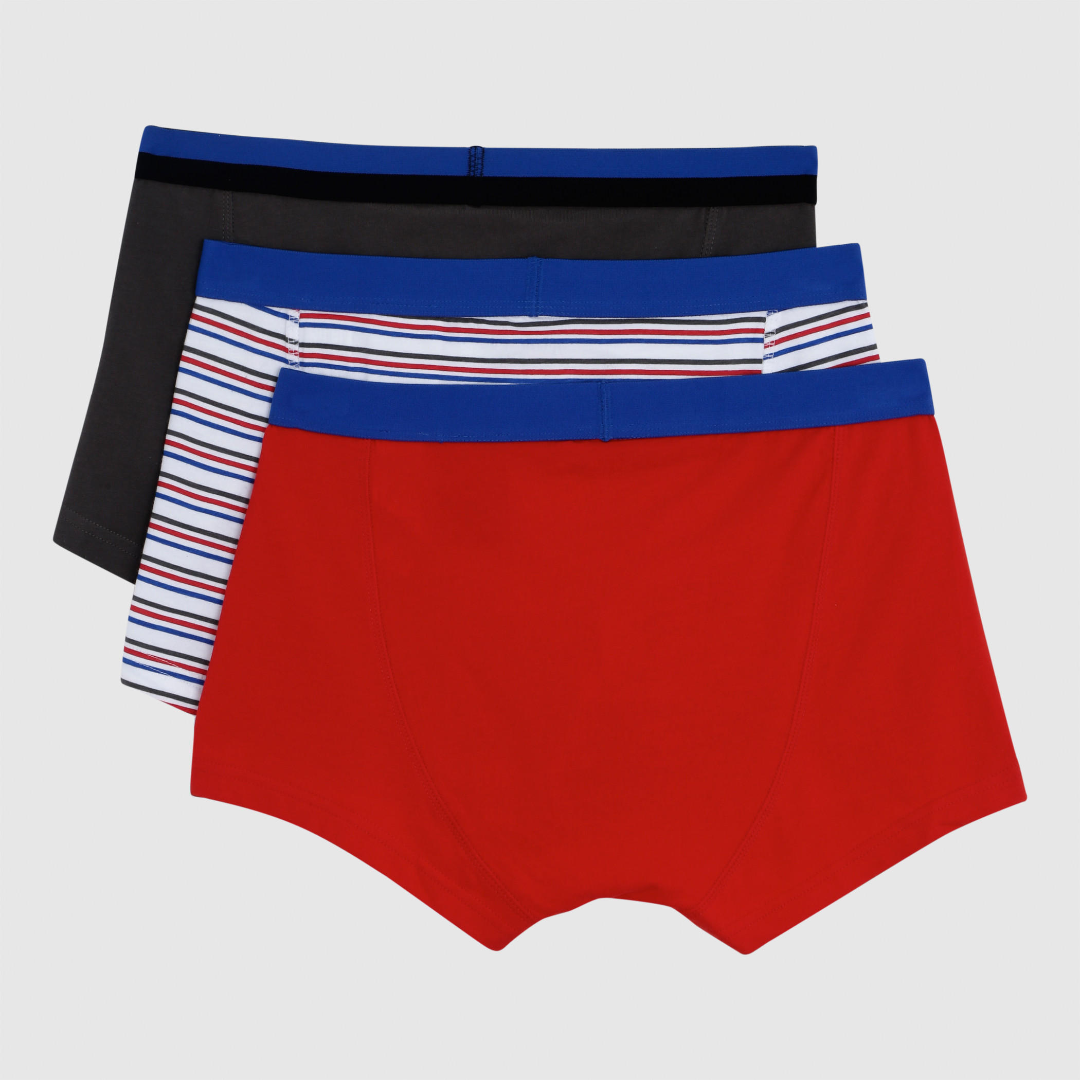 Trunks with Elasticised Waistband and Fly Opening - Set of 3-men-clothing-innerwear-underwear-image-2