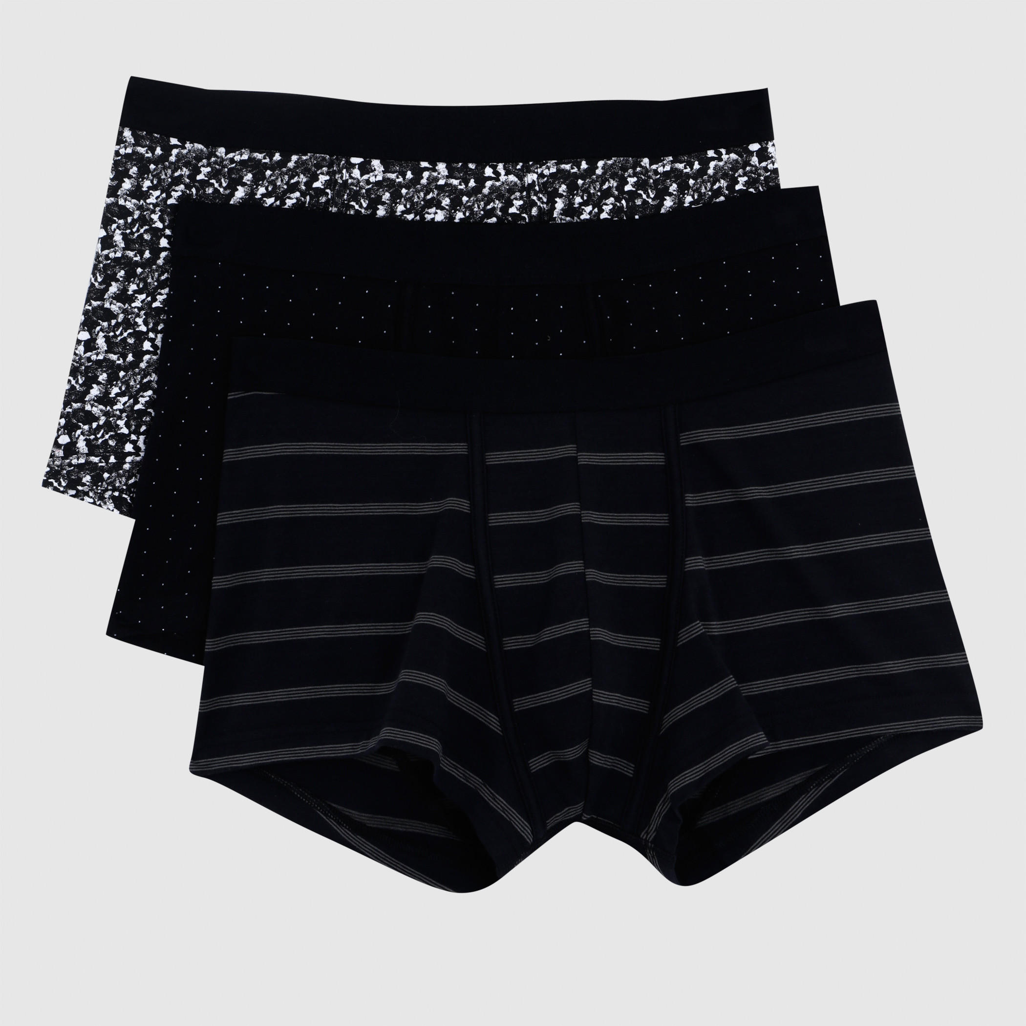 Trunks with Elasticised Waistband - Set of 3-men-clothing-innerwear-underwear-image-1