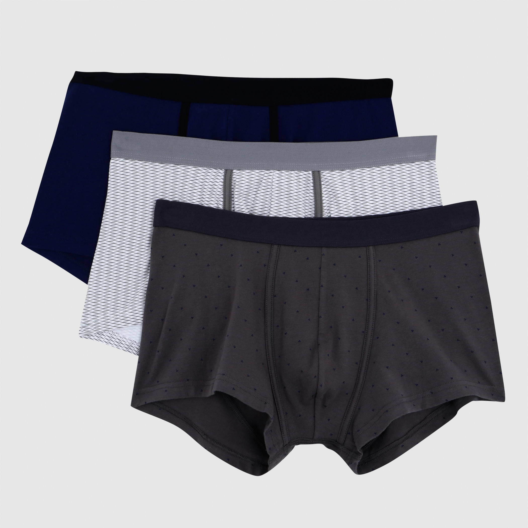 Trunks with Elasticised Waistband - Set of 3-men-clothing-innerwear-underwear-image-1